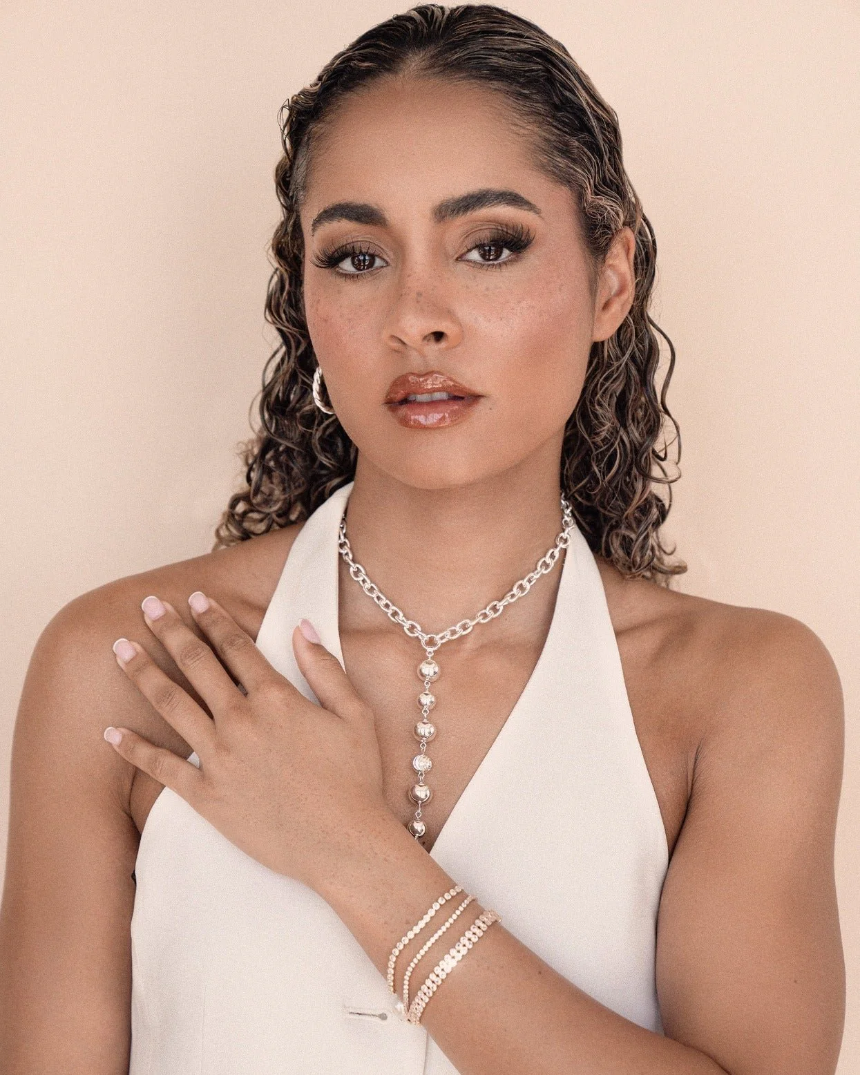 Adjustable Dainty Crystal Bracelet - Image 3