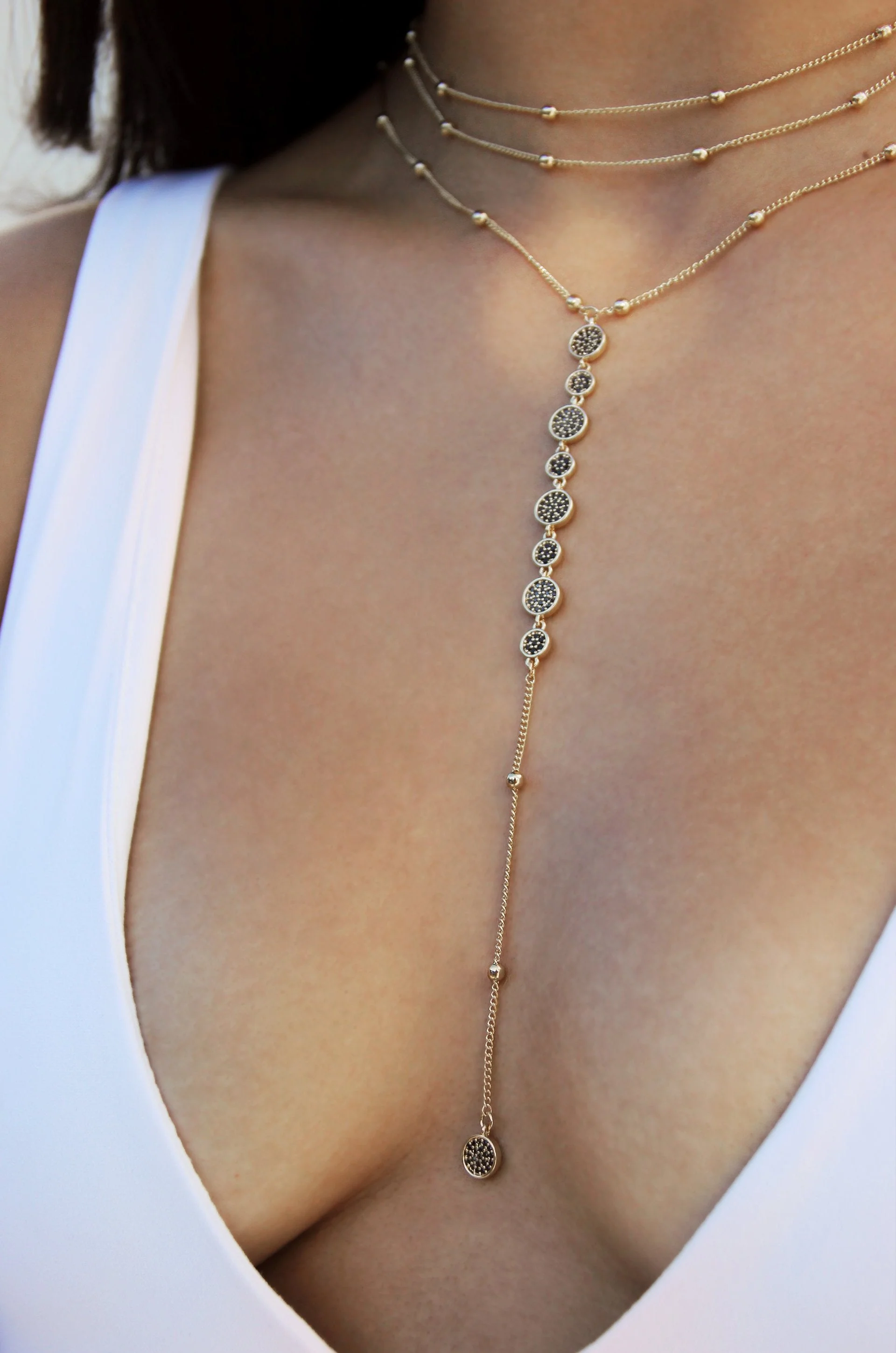 Bali Dreams Crystal Lariat Necklace - Image 2