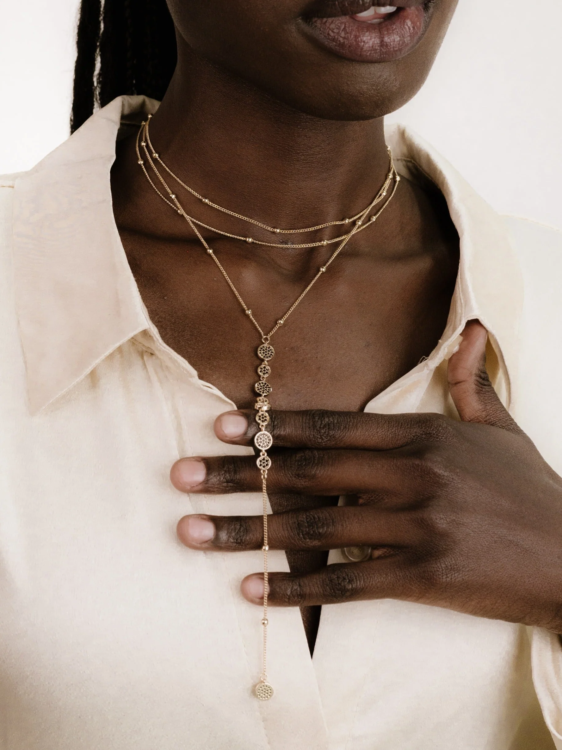 Bali Dreams Crystal Lariat Necklace - Image 4