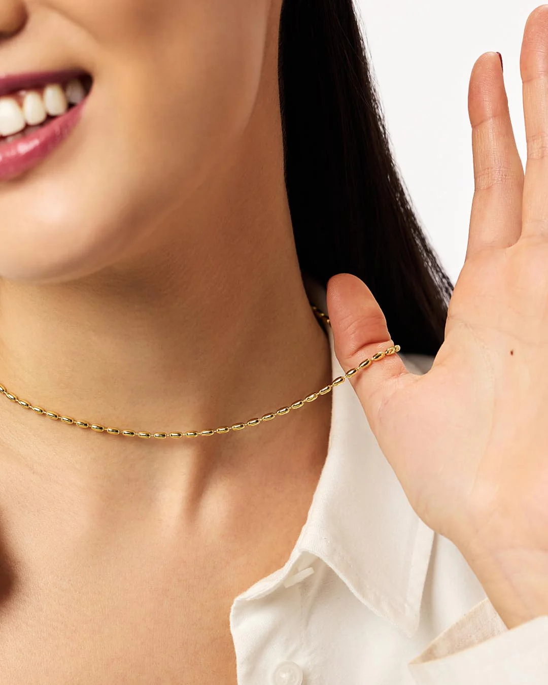 Ball Chain Necklace - Capri - Image 3