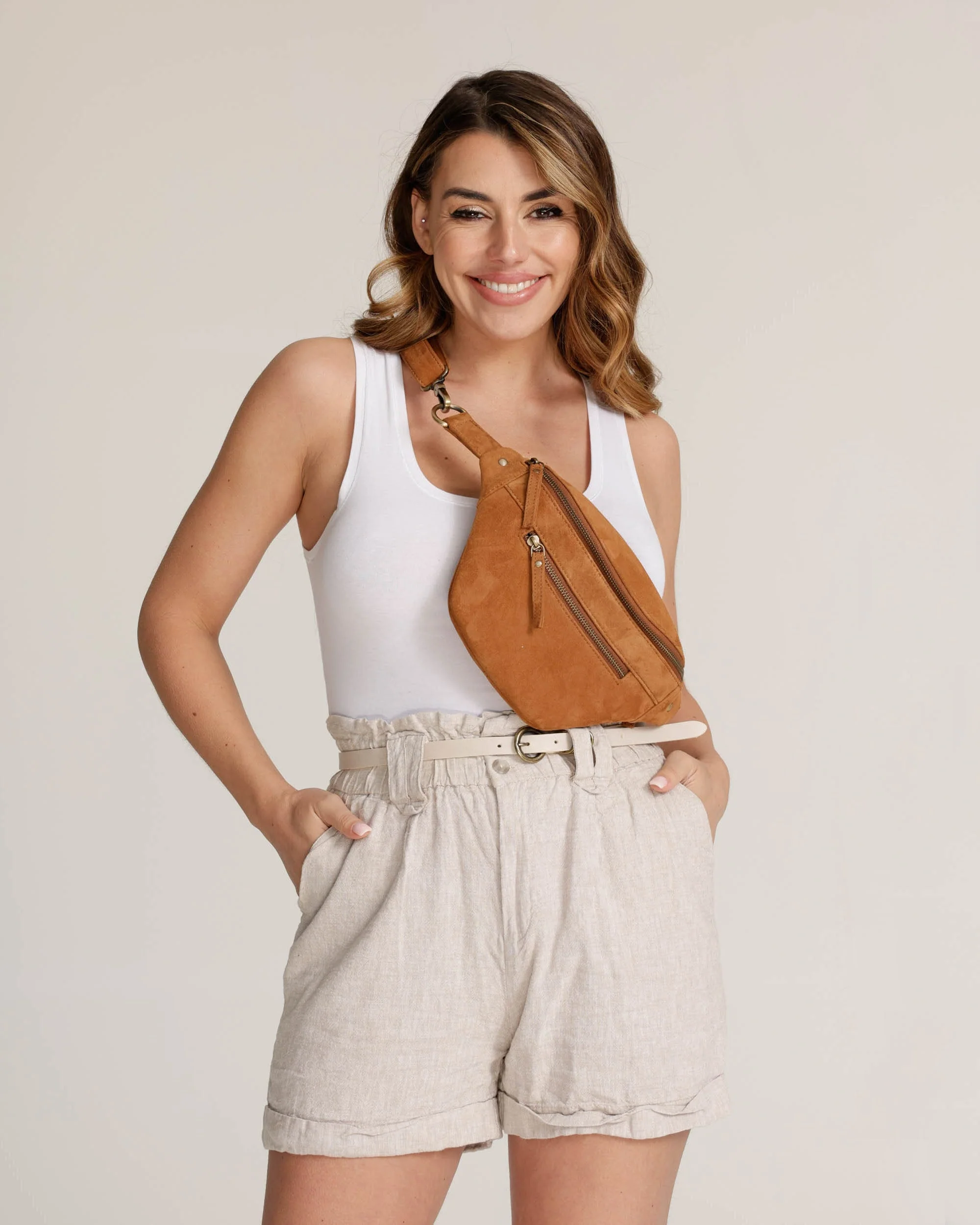Belle | Suede Leather Belt Bag - Image 3