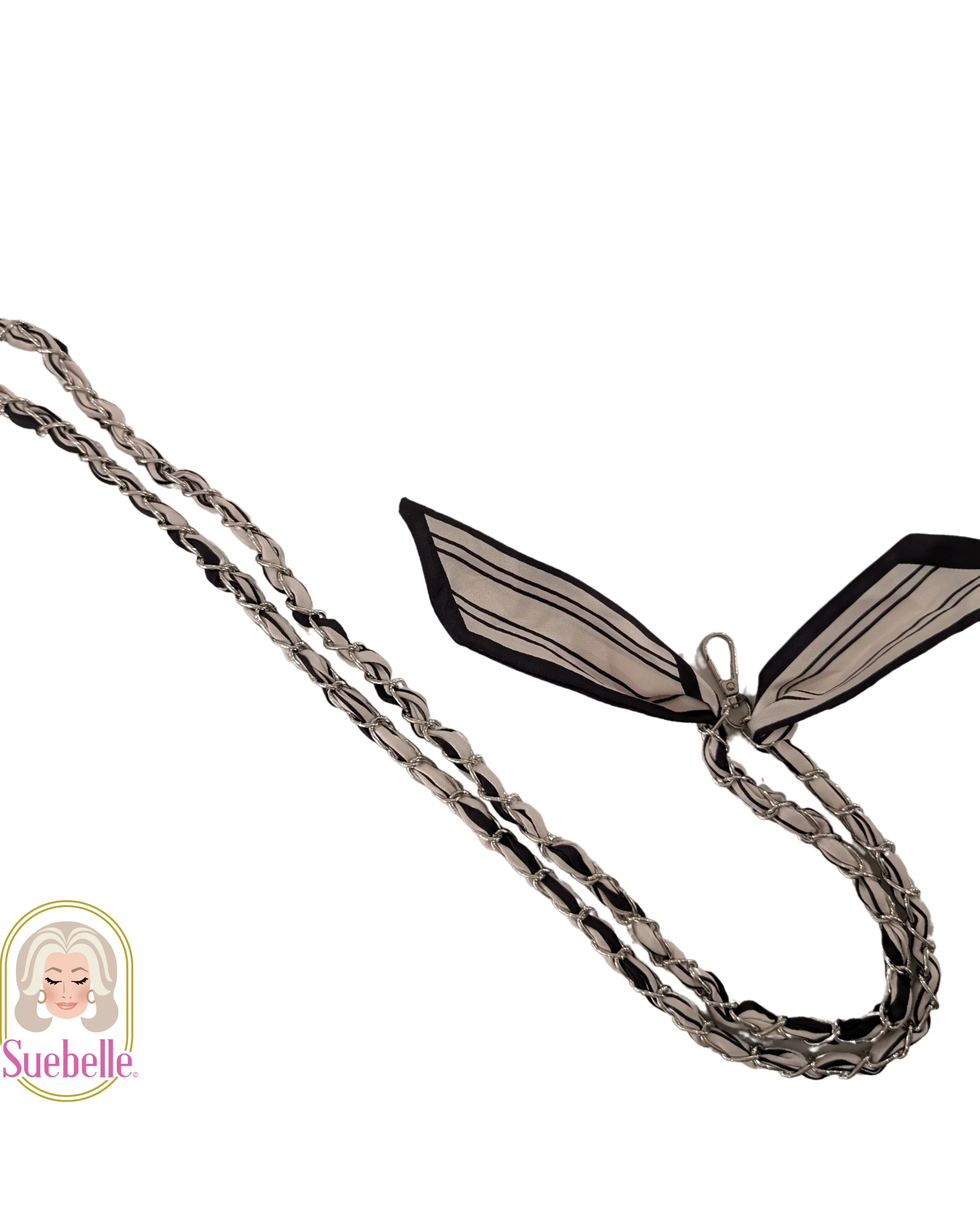 Black Tie Palms Crossbody Phone Chain