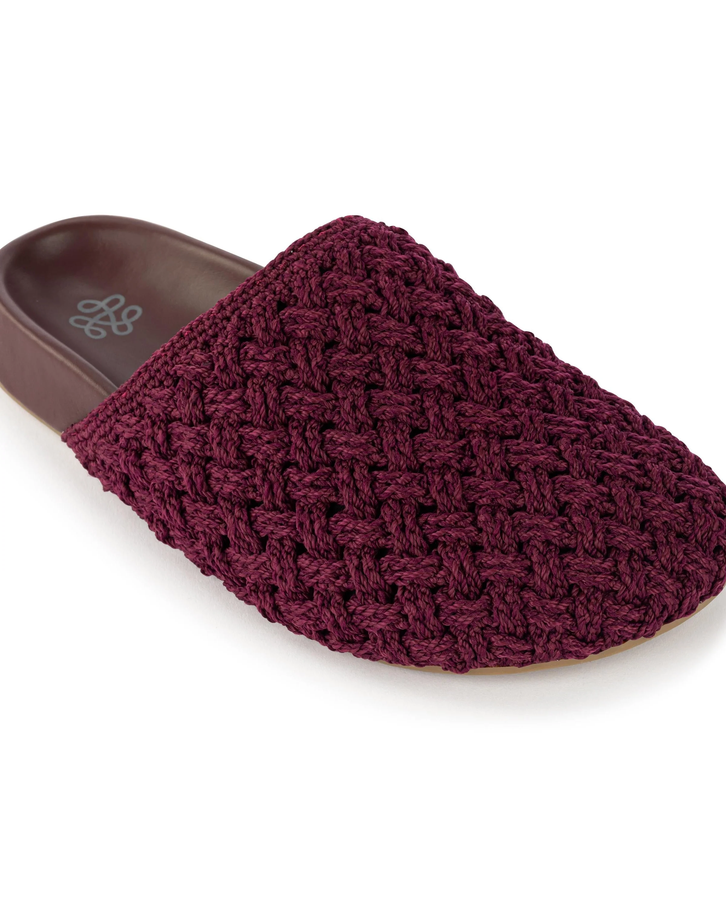 Bolinas Clog - Hand Crochet - Black Cherry Cozy Weave - Image 2