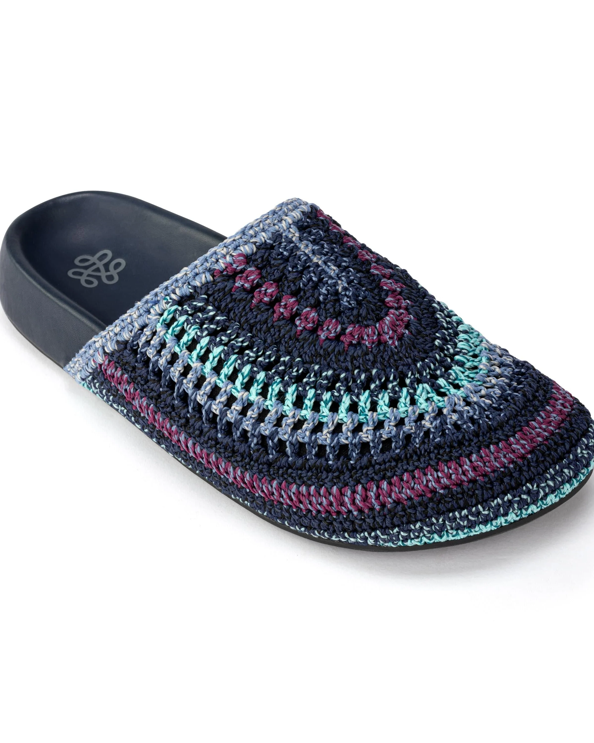 Bolinas Clog - Hand Crochet - Lapis Stripe - Image 3