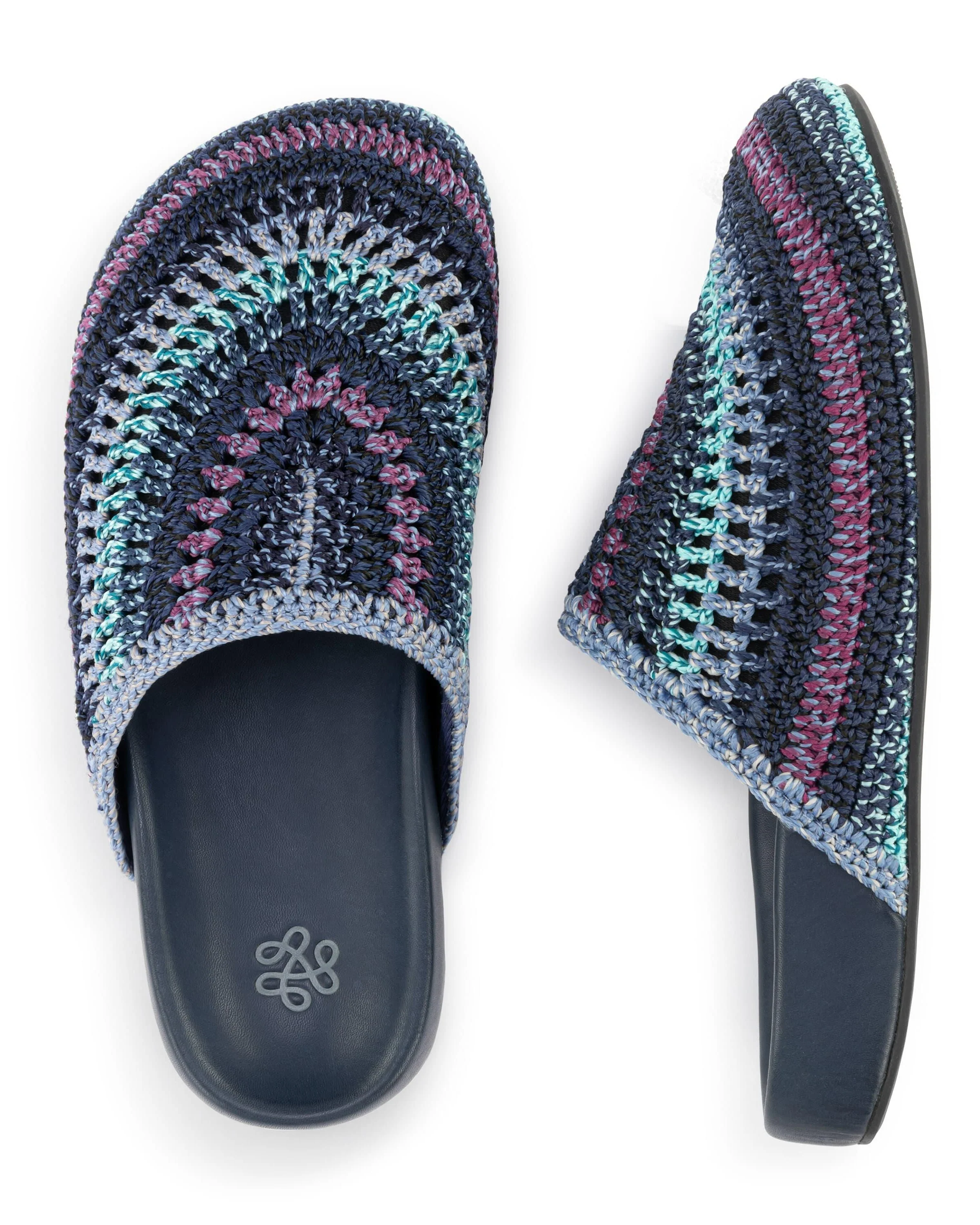 Bolinas Clog - Hand Crochet - Lapis Stripe - Image 5