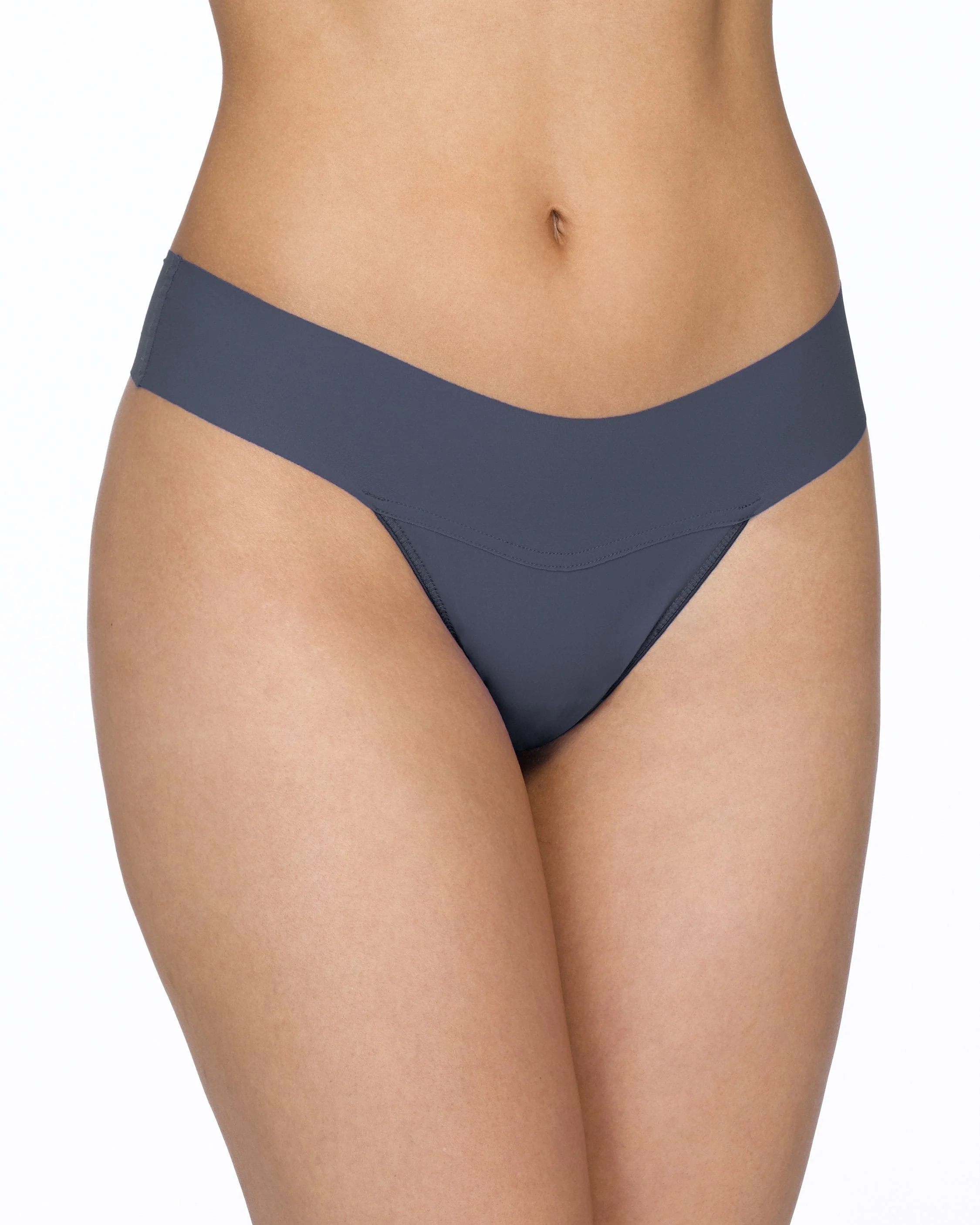 BreatheSoft® Natural Rise Thong Granite Grey