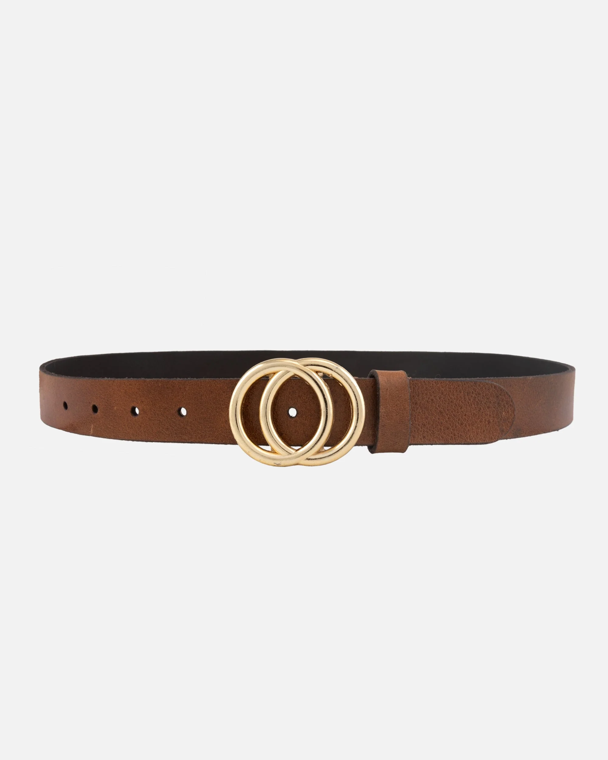 Caia | Double Ring Leather Belt with Gold Buckle - Image 11