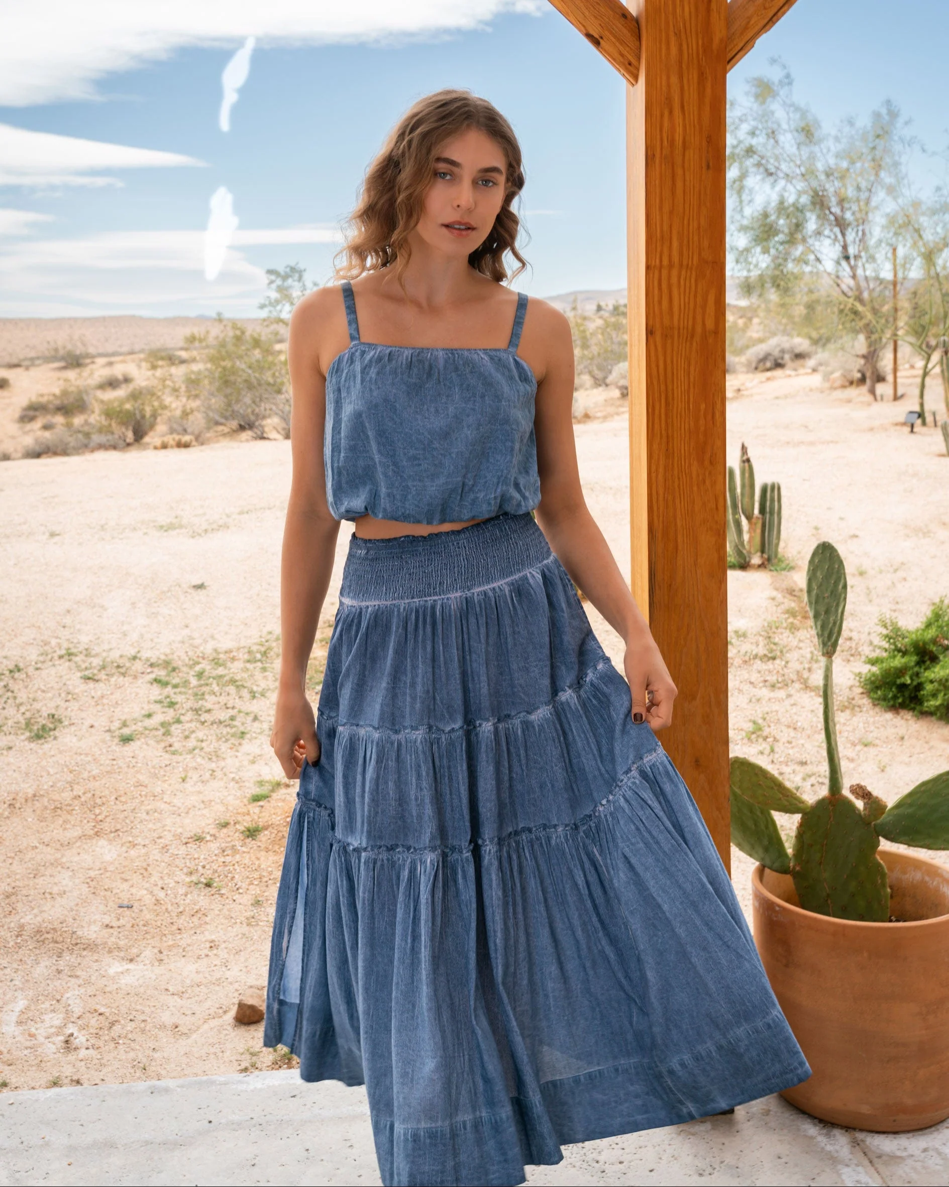 Charlie Skirt In Stonewash - Image 2