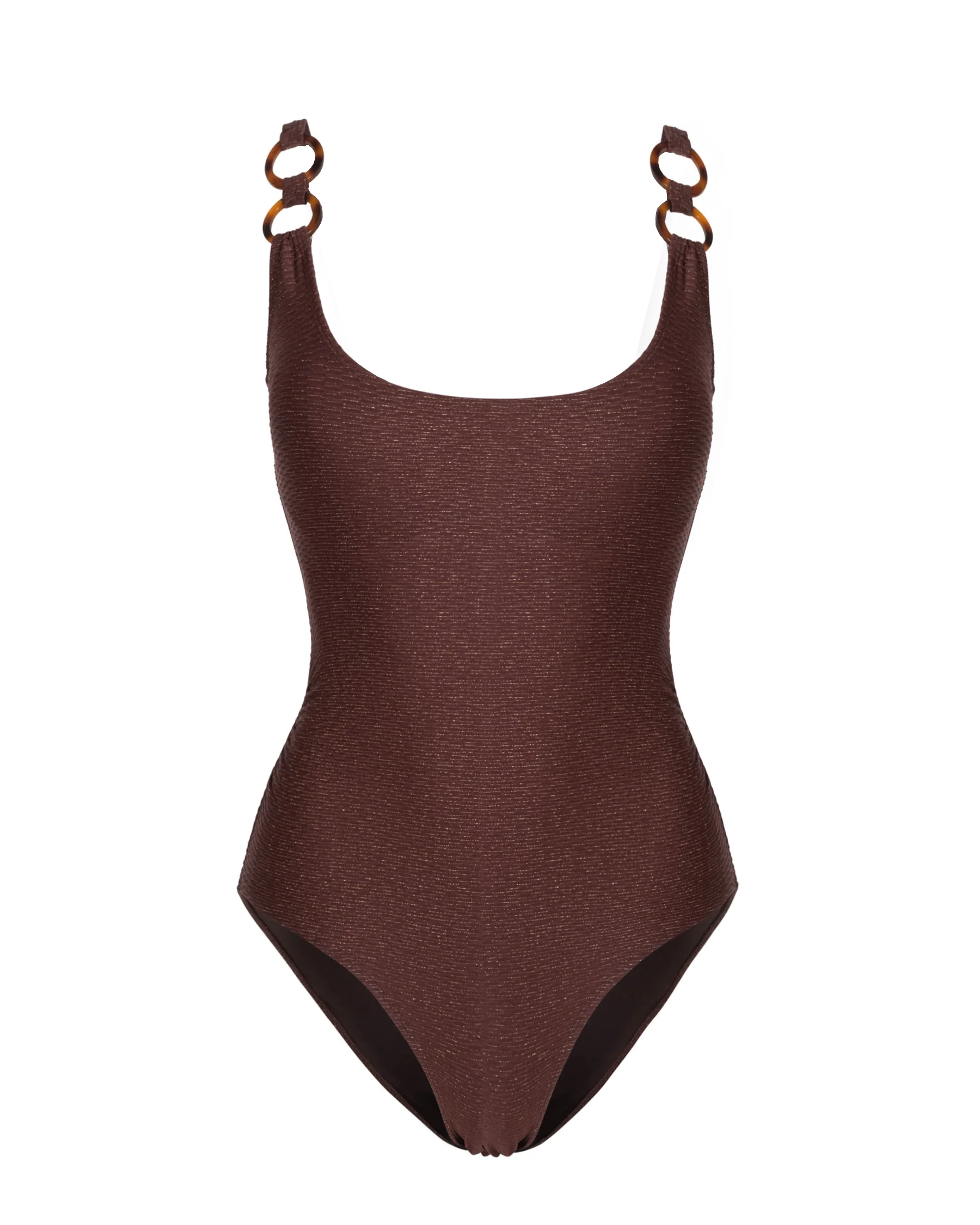 Chloe Tank One Piece In Cacao Metallic