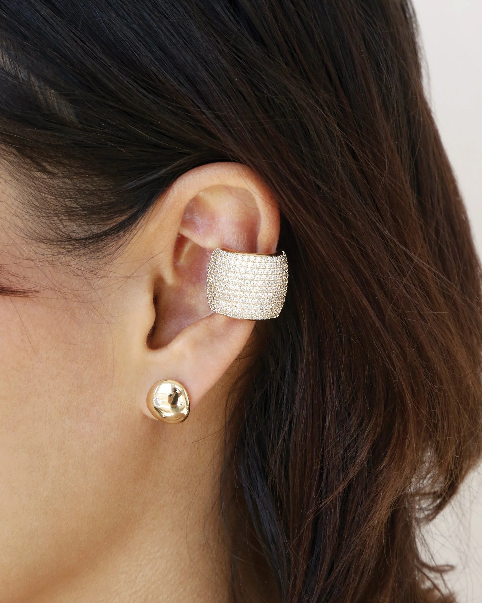 Crystal Statement Chunky Ear Cuff - Image 4