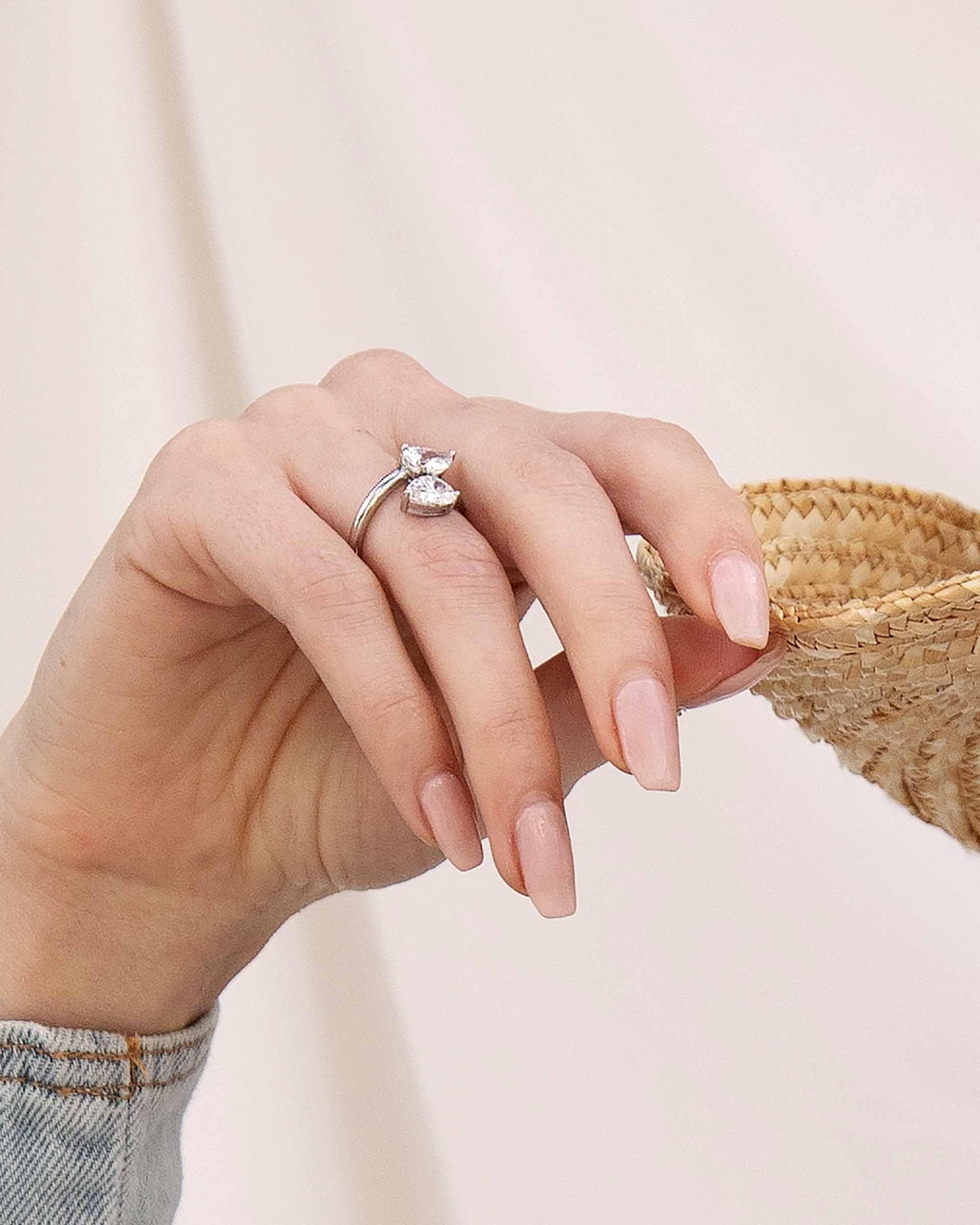 Crystal Teardrop Wrap Ring - Image 8
