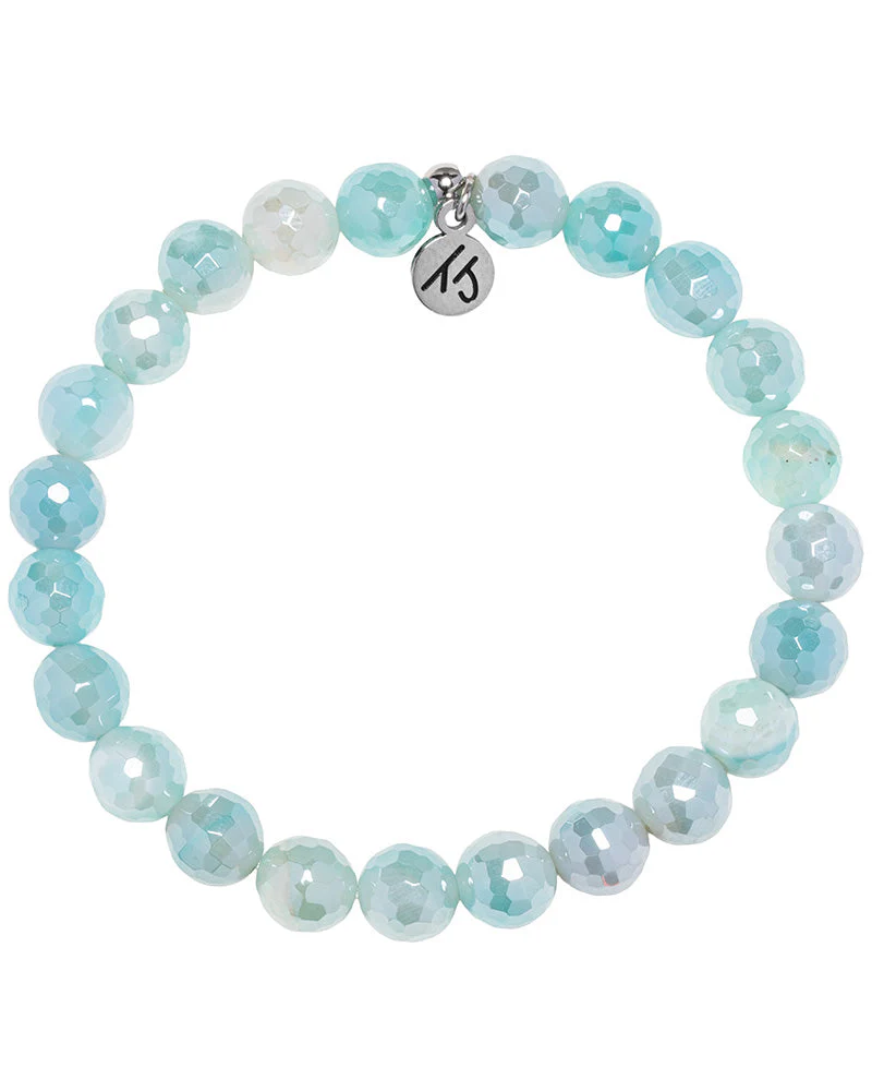Defining Bracelet- Calming Bracelet with Aqua Agate Gemstones