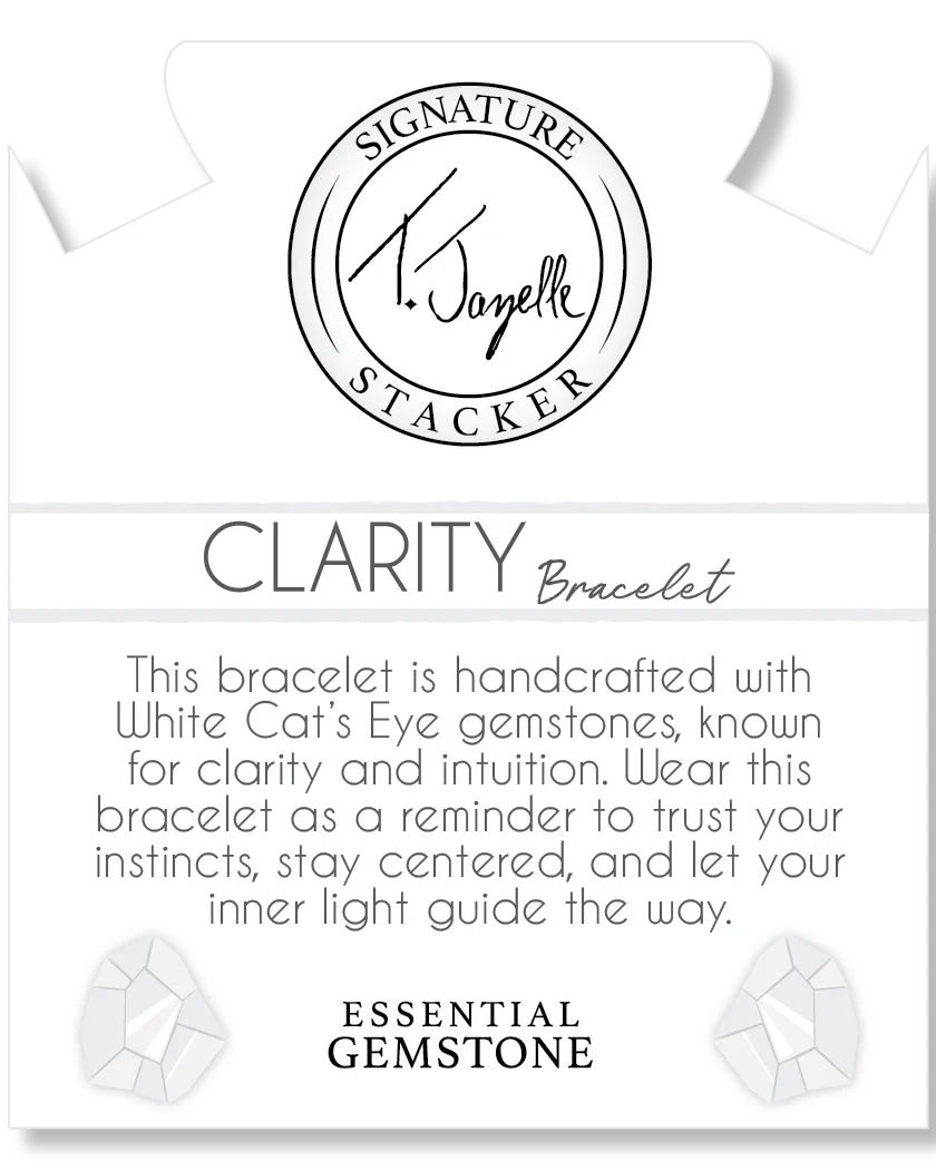 Defining Bracelet- Clarity Bracelet with White Cats Eye Gemstones - Image 2