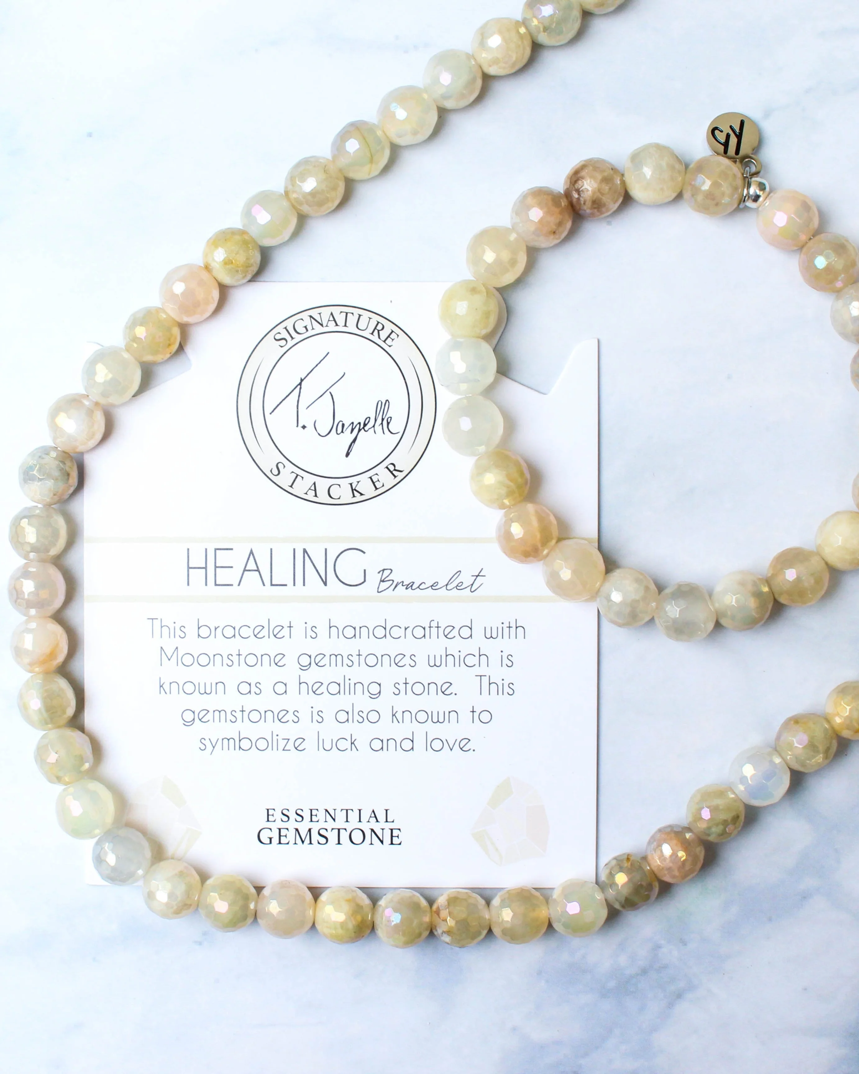 Defining Bracelet- Healing Bracelet with Moonstone Gemstones - Image 4