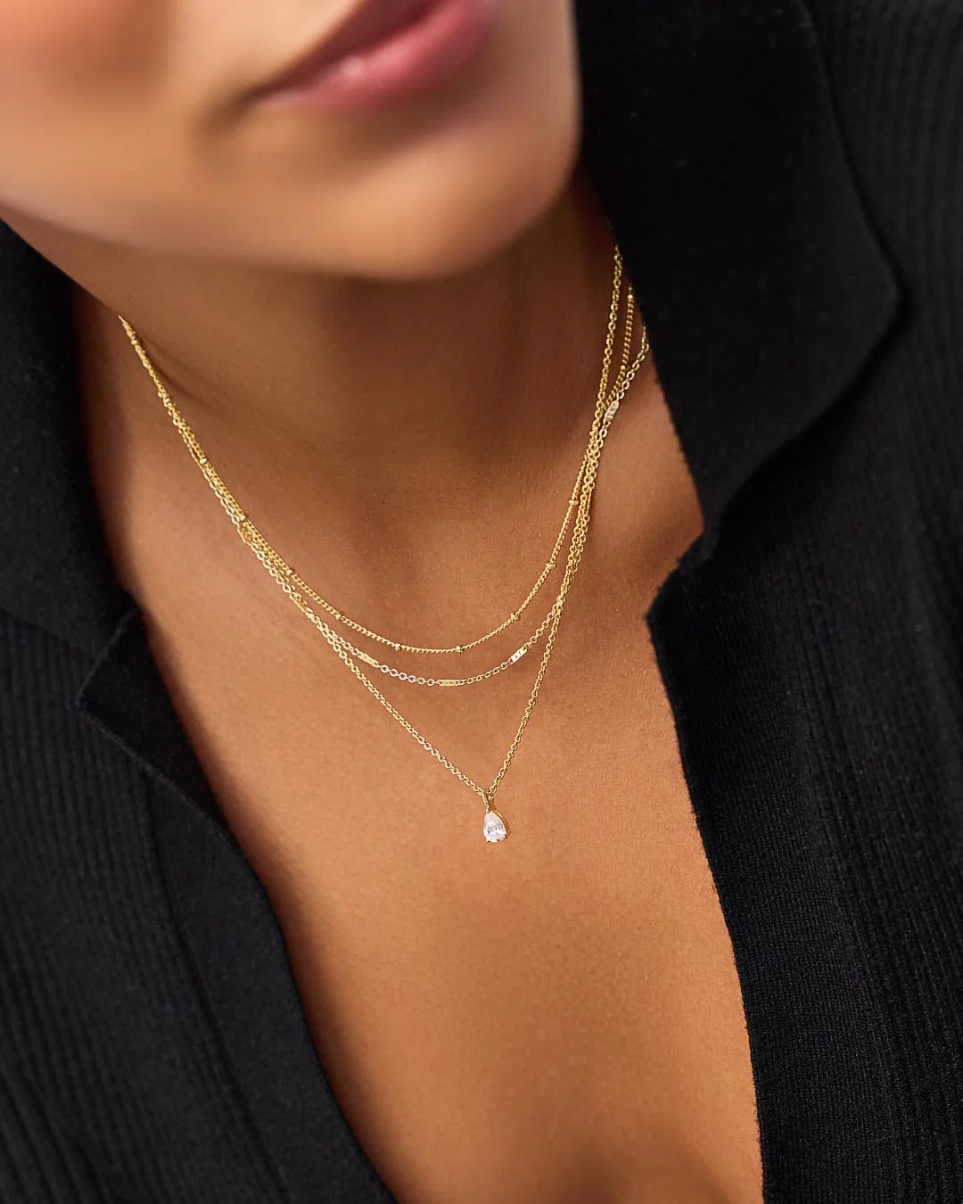 Delicate Solitaire Pendant - Elise Pendant - Image 2