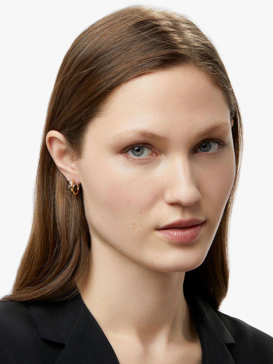 Double Hoop Earrings - Scarlett Two Tone - Image 4