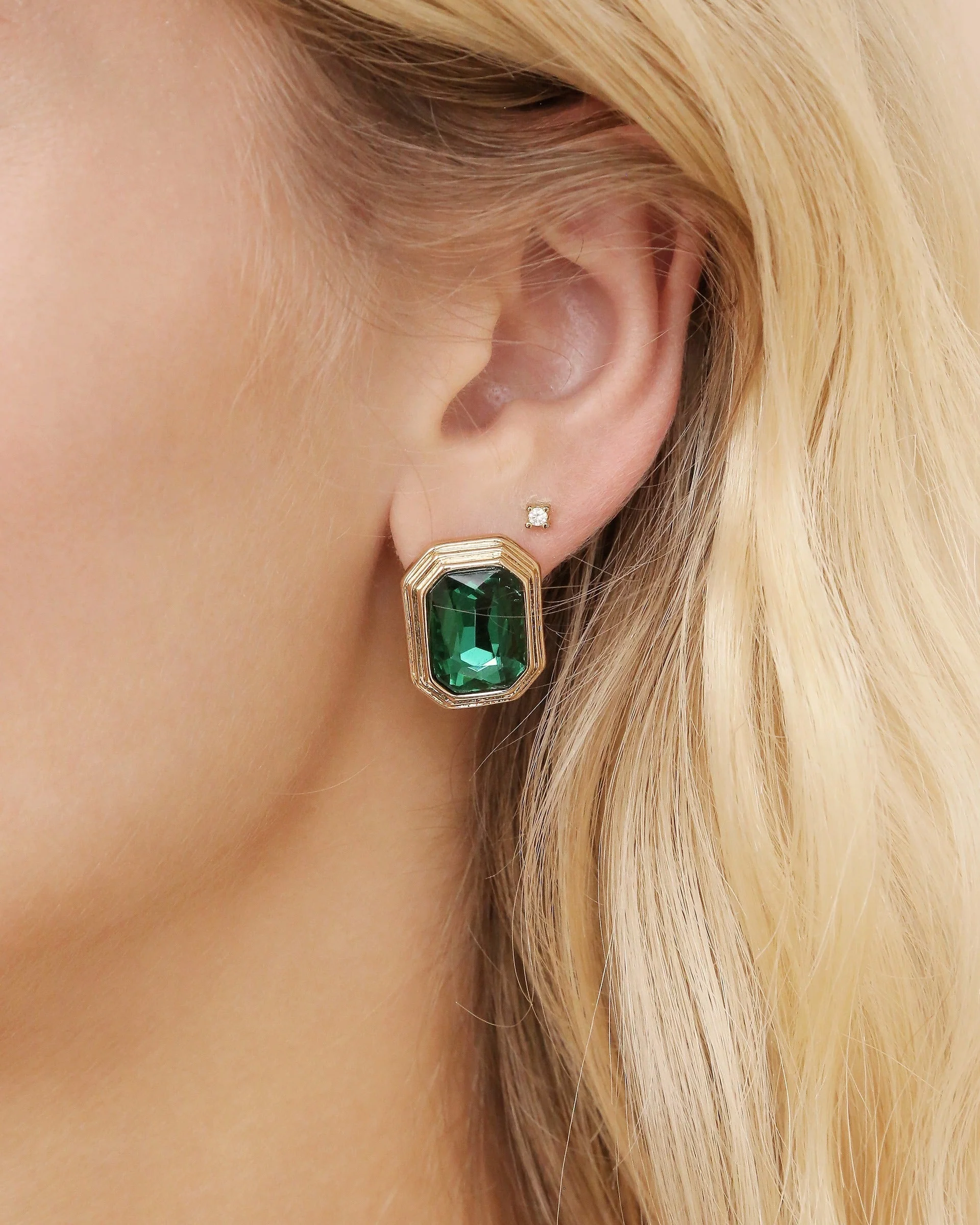 Emerald Deco Earrings - Image 2