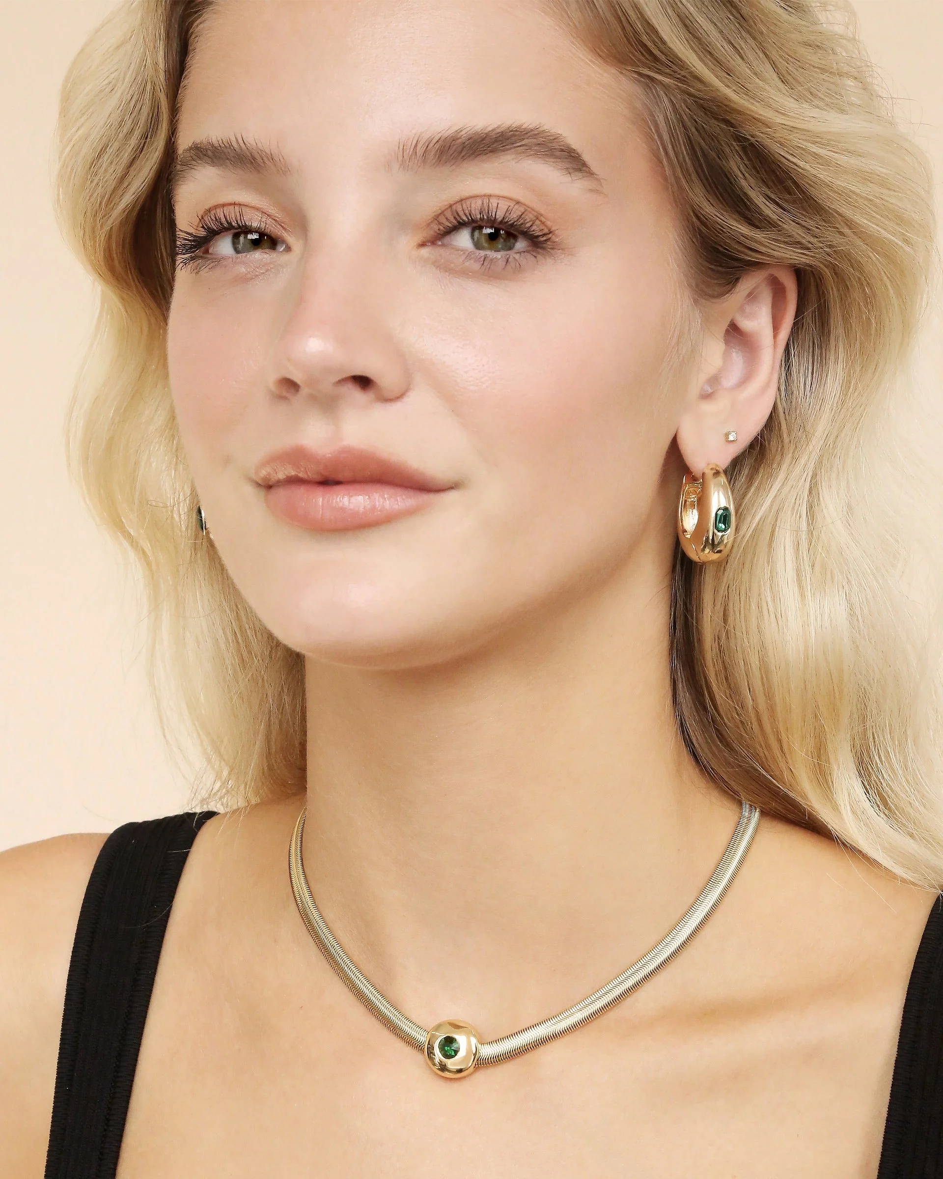 Emerald Deco Hoops - Image 6
