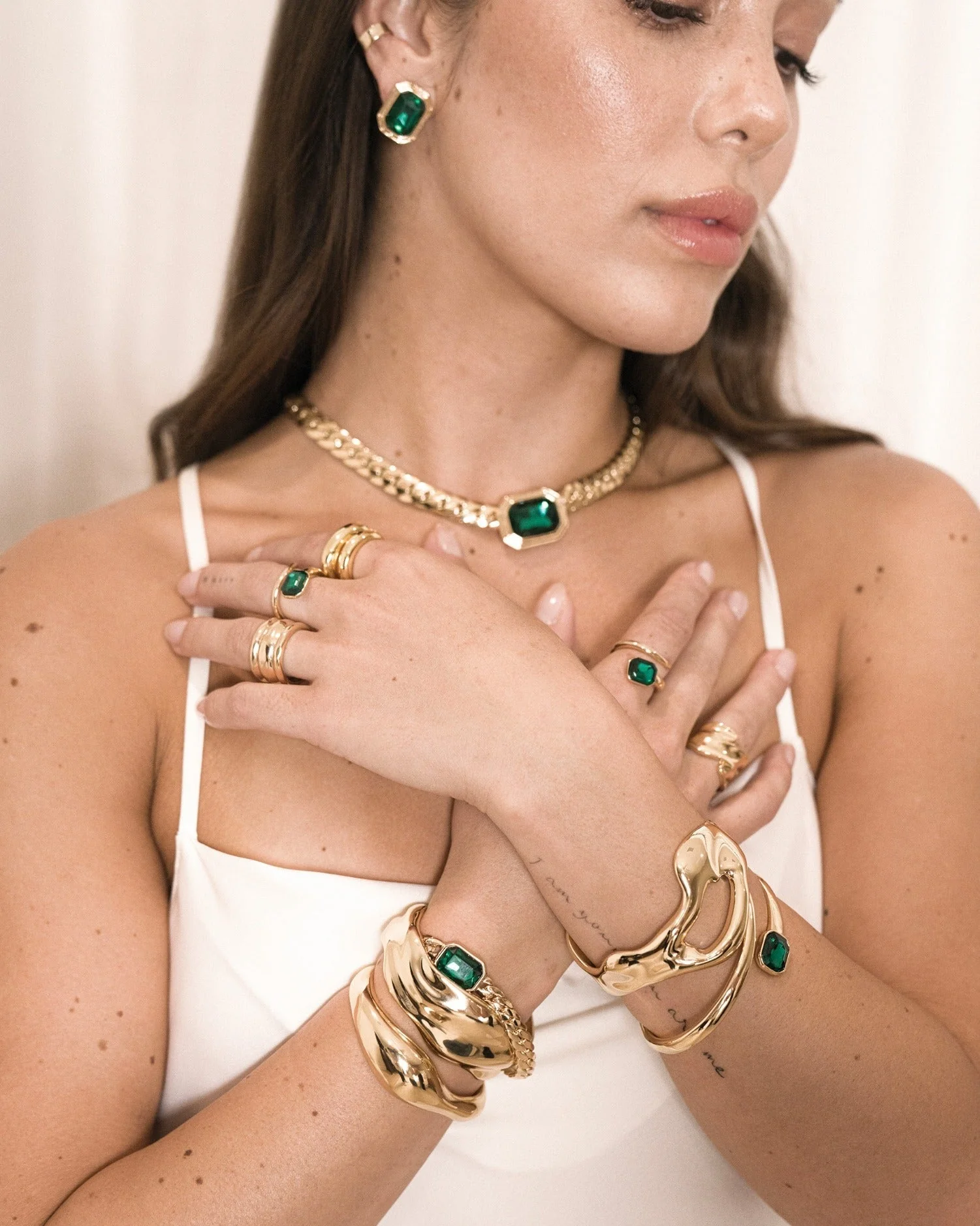 Emerald Deco Wrap Ring - Image 6