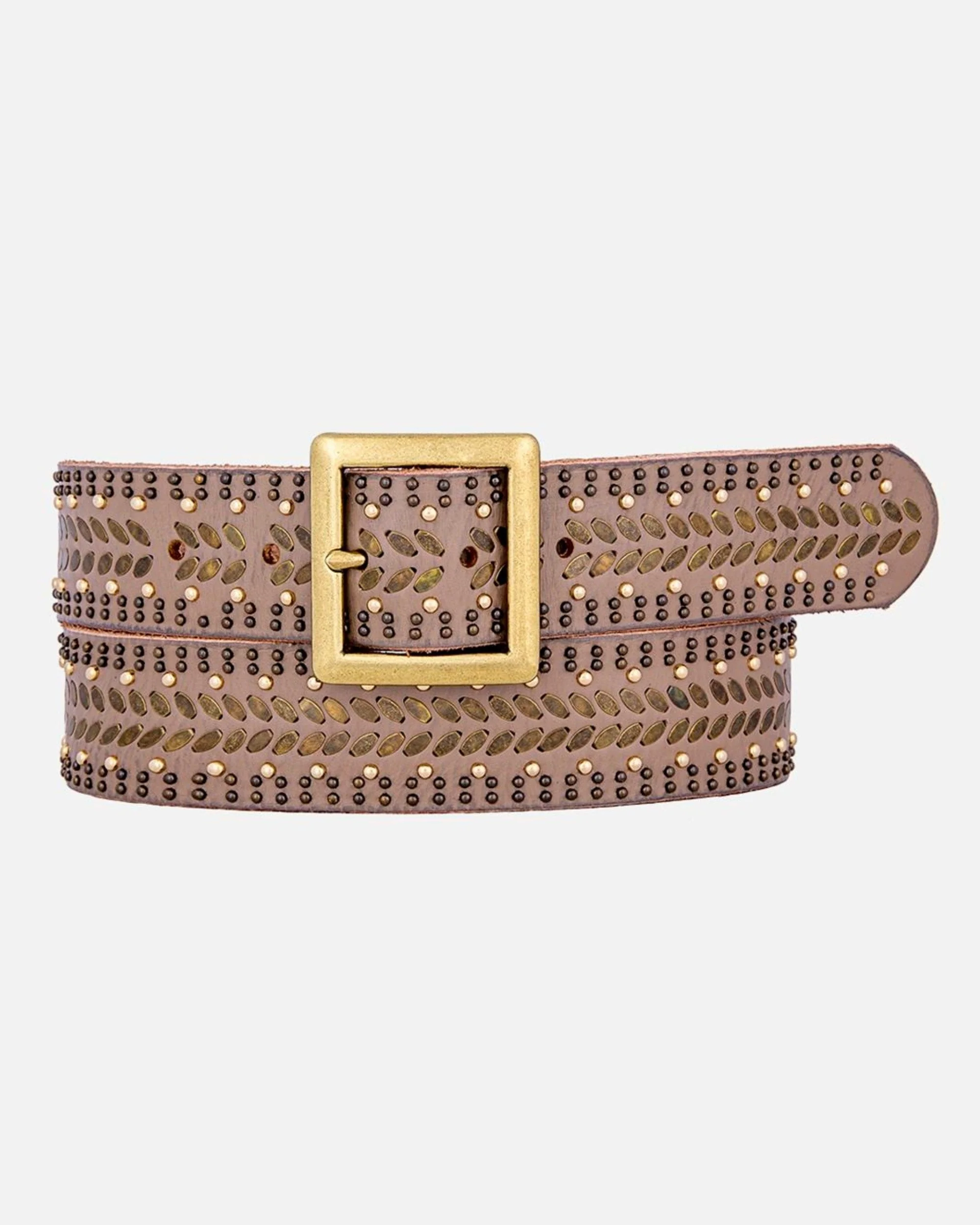 Ezra | Studded Leather Belt with Square Buckle - Image 16