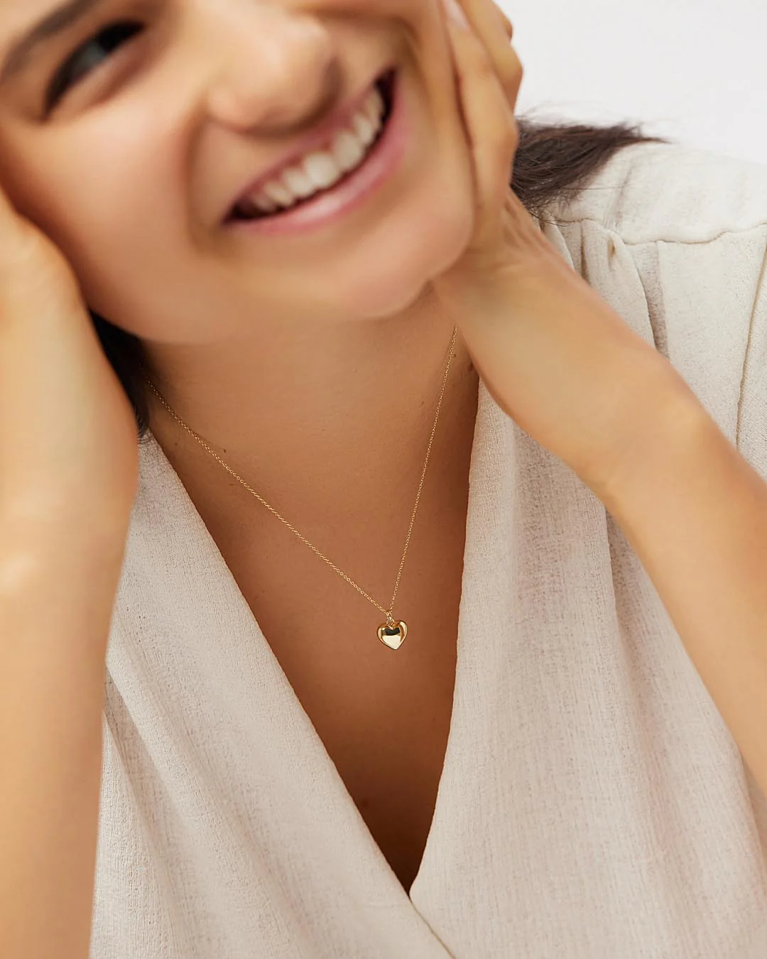 Gold Heart Necklace - Lev Small - Image 4