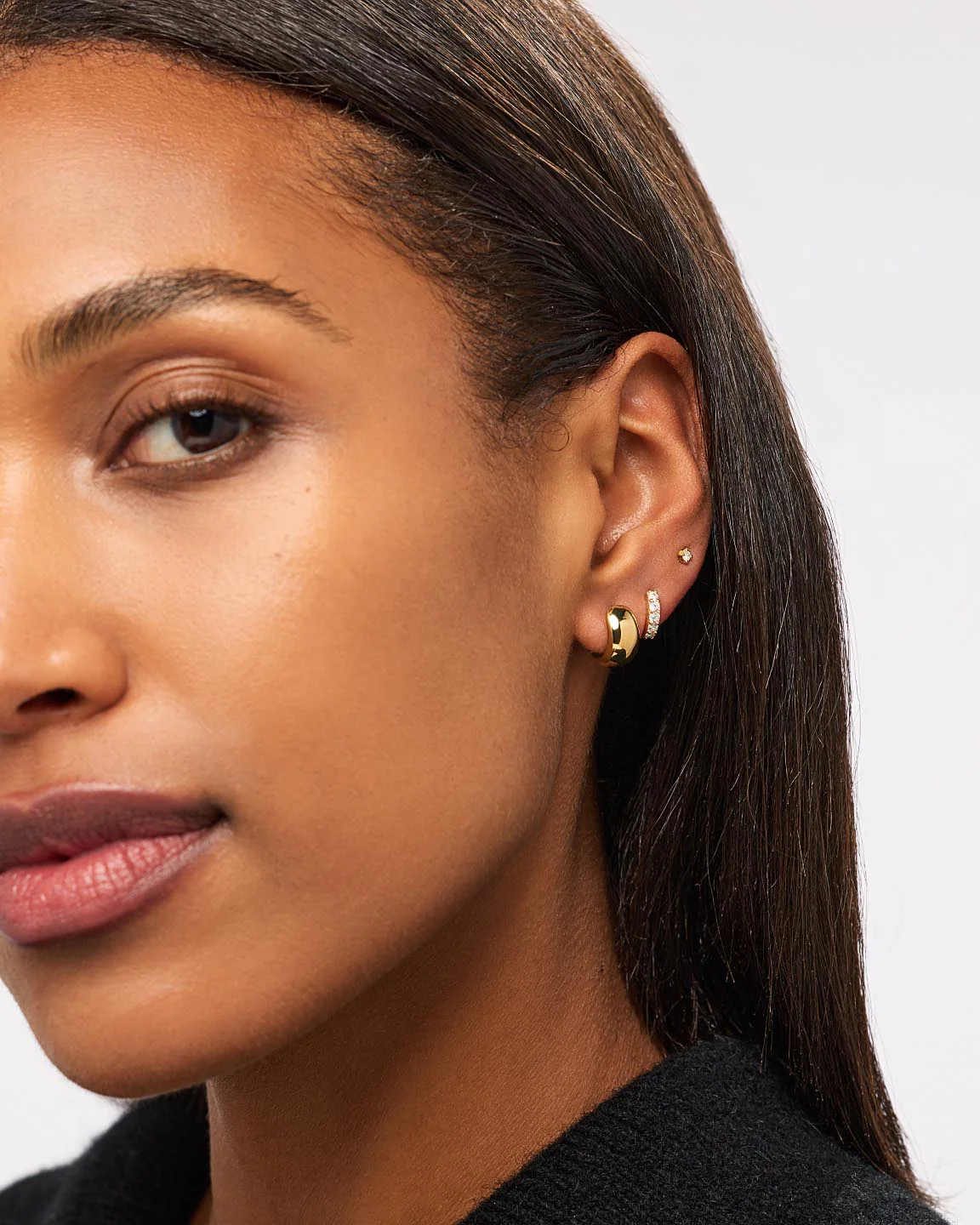 Gold Hoop Earrings - Giulia Bold - Image 4