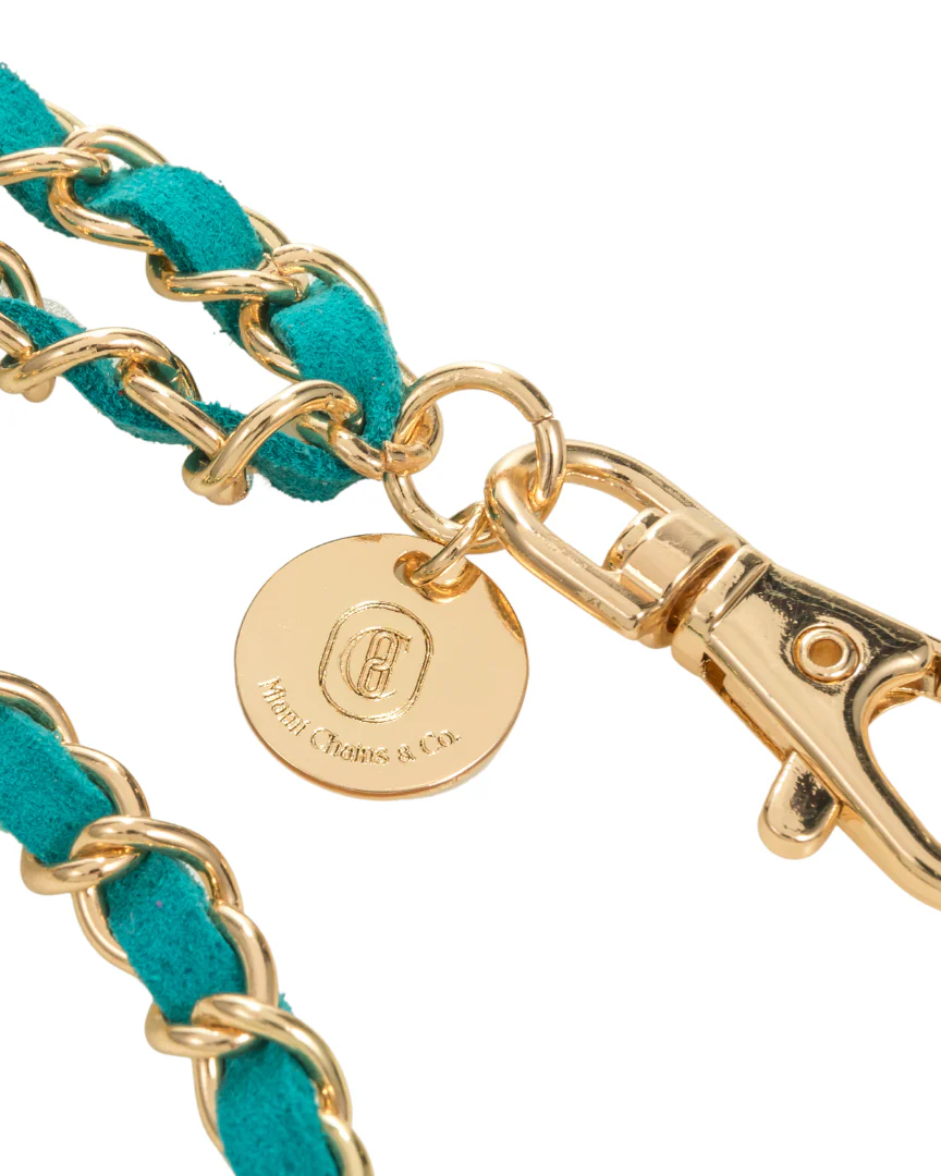 Gold N' Emerald Crossbody Phone Chain - Image 3