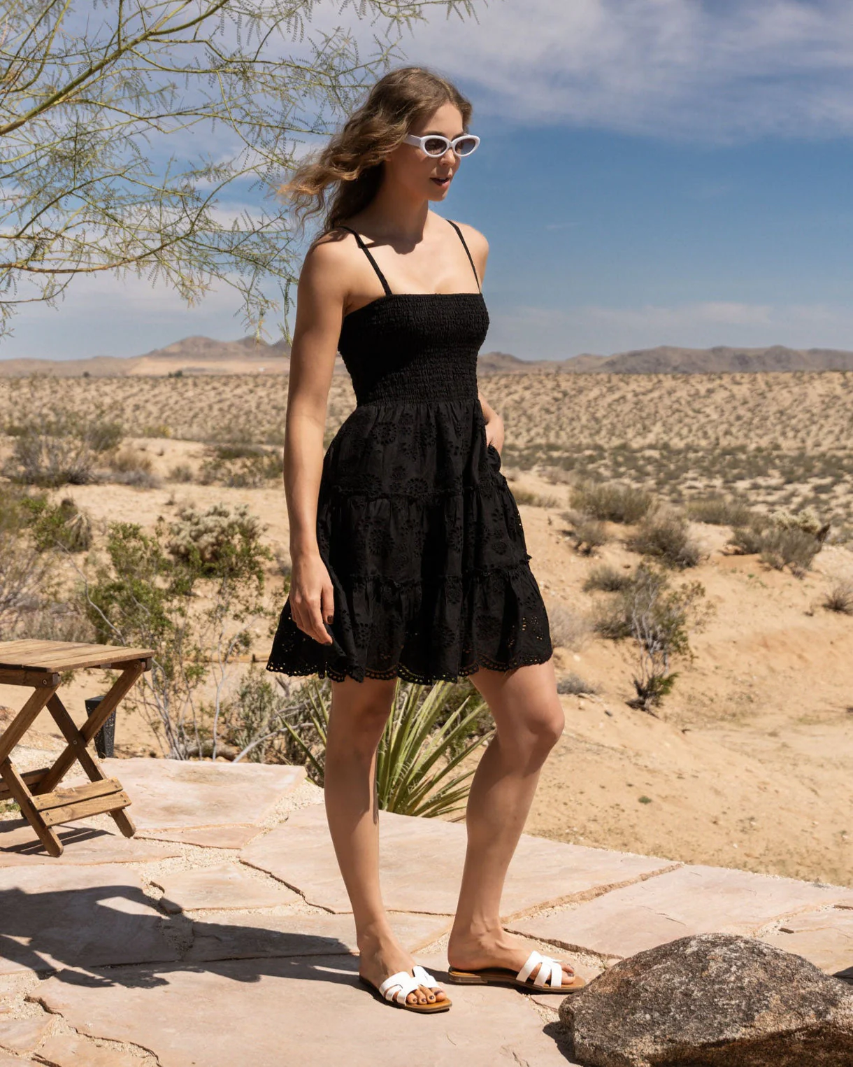 Hannah Dress In Black Eyelet - Image 5