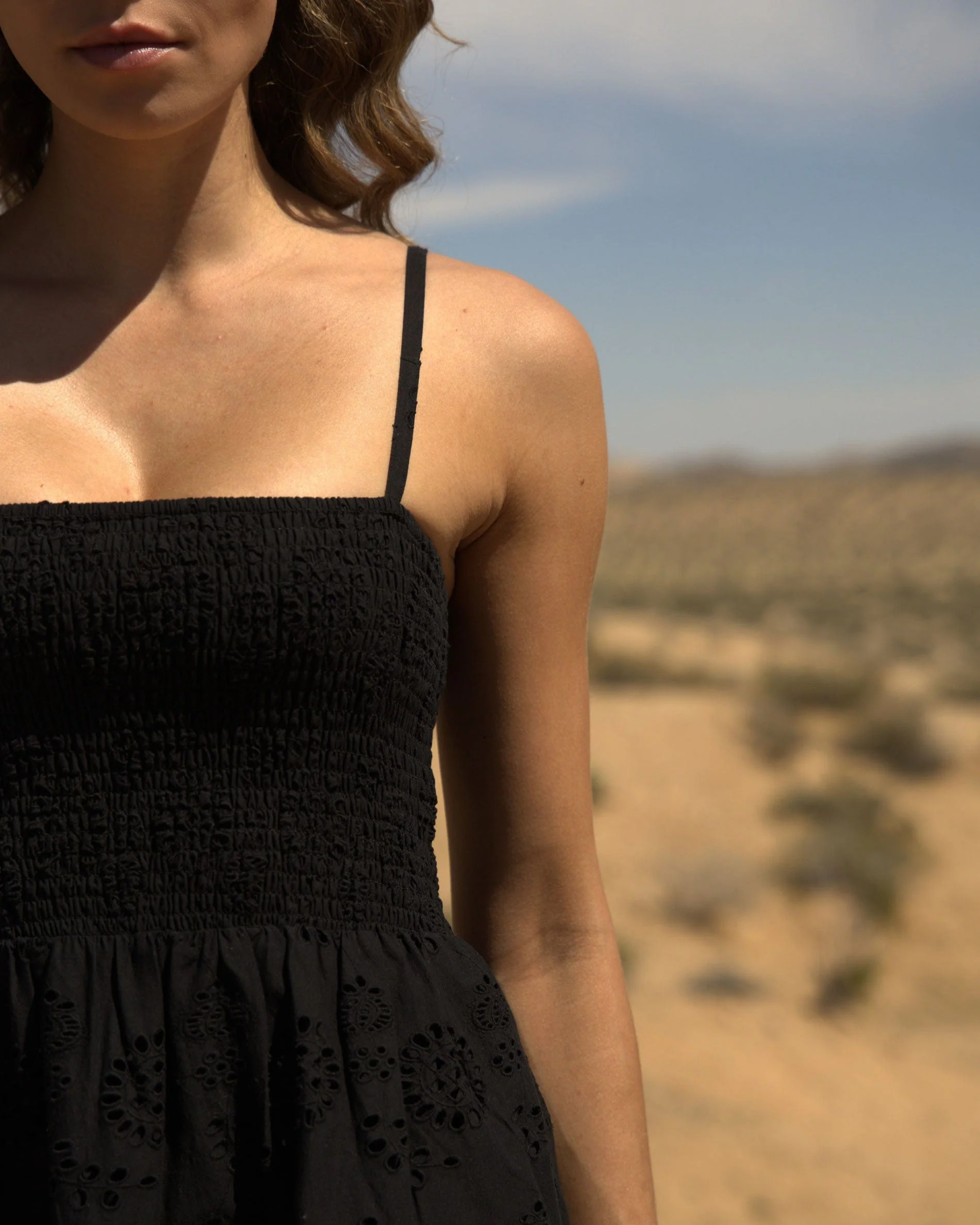 Hannah Dress In Black Eyelet - Image 6