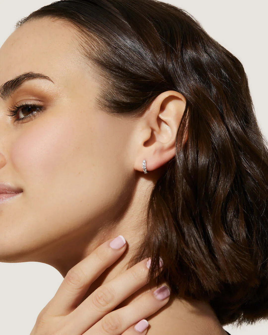 Huggie Hoop Earrings - Suzanne Silver - Image 6