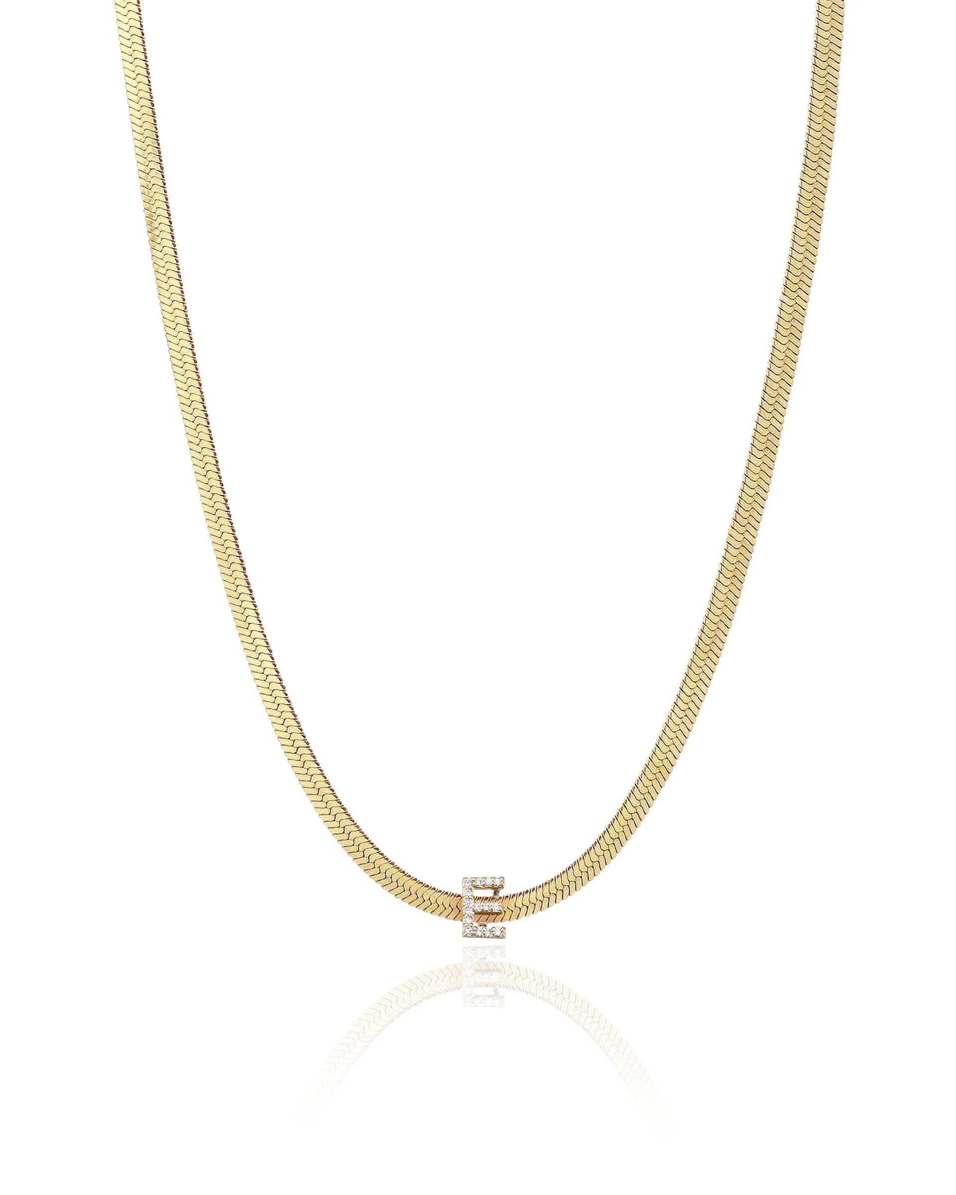 Initial Herringbone Necklace - Image 10