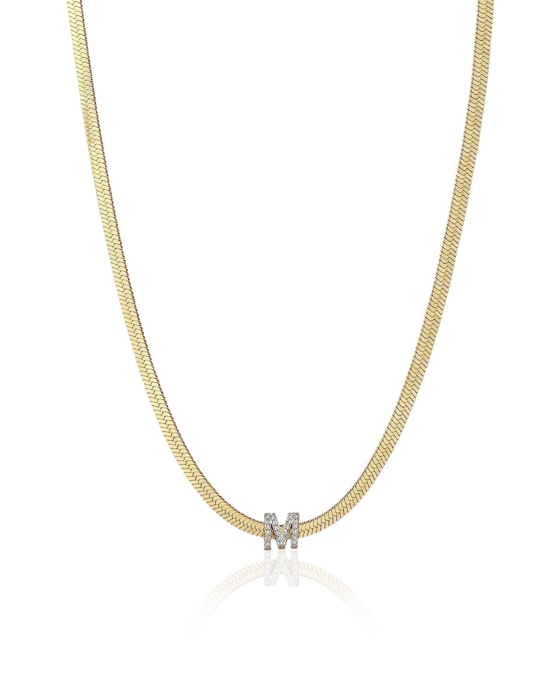 Initial Herringbone Necklace - Image 18