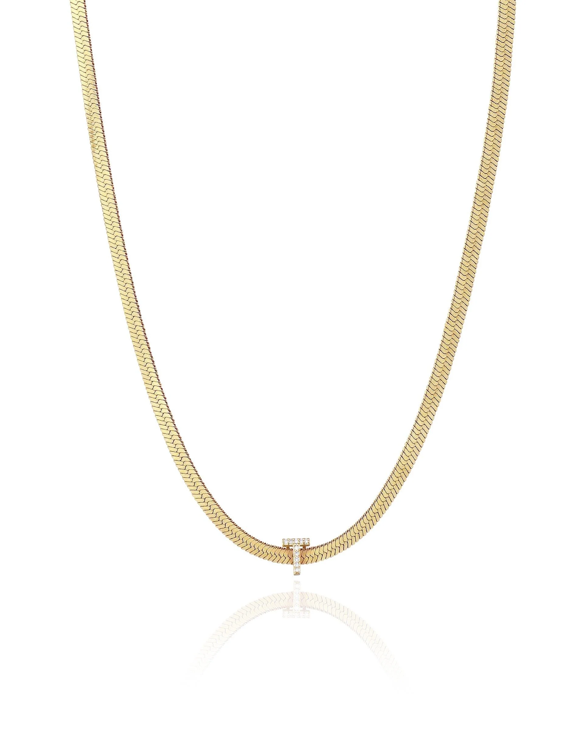 Initial Herringbone Necklace - Image 24