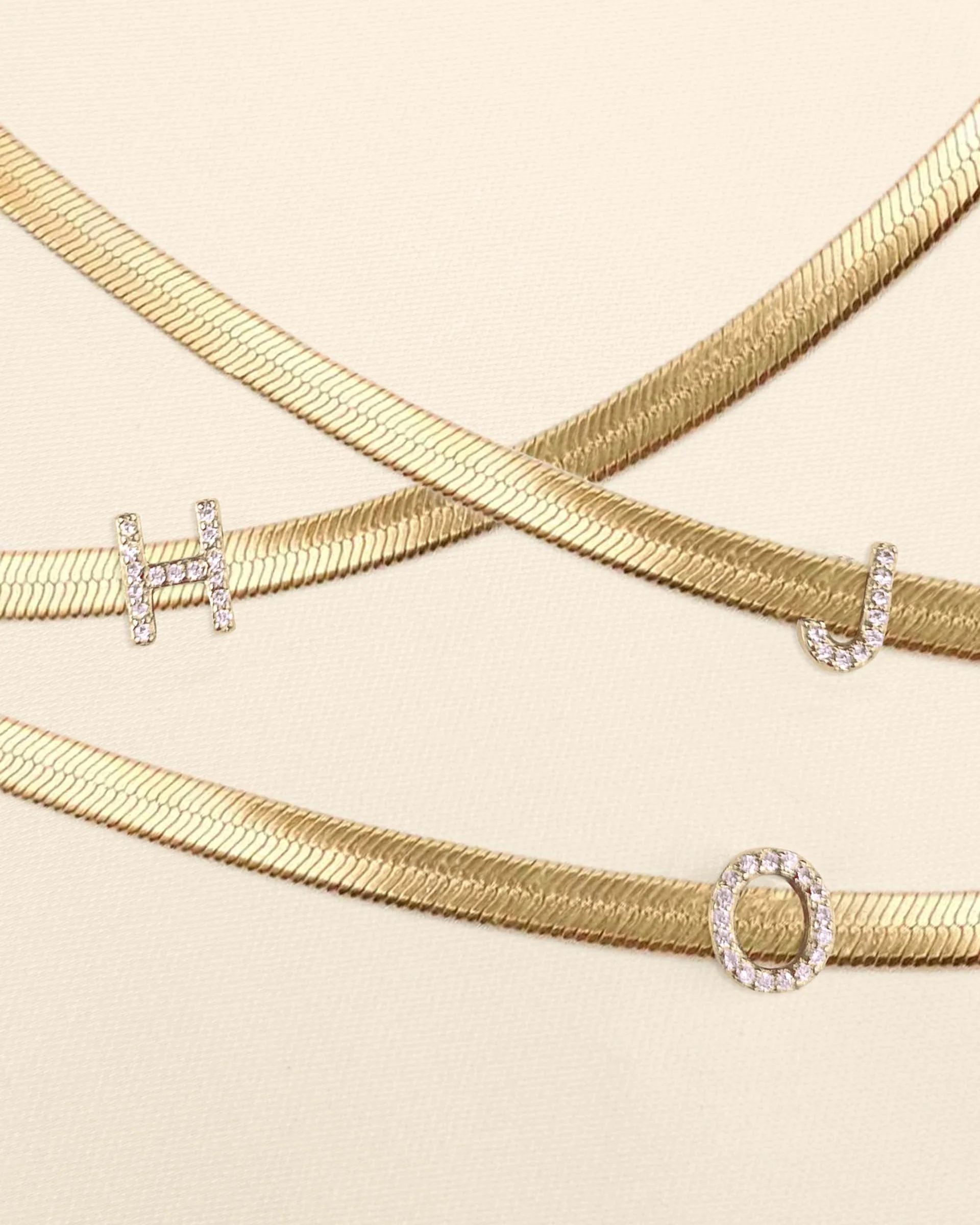 Initial Herringbone Necklace - Image 6