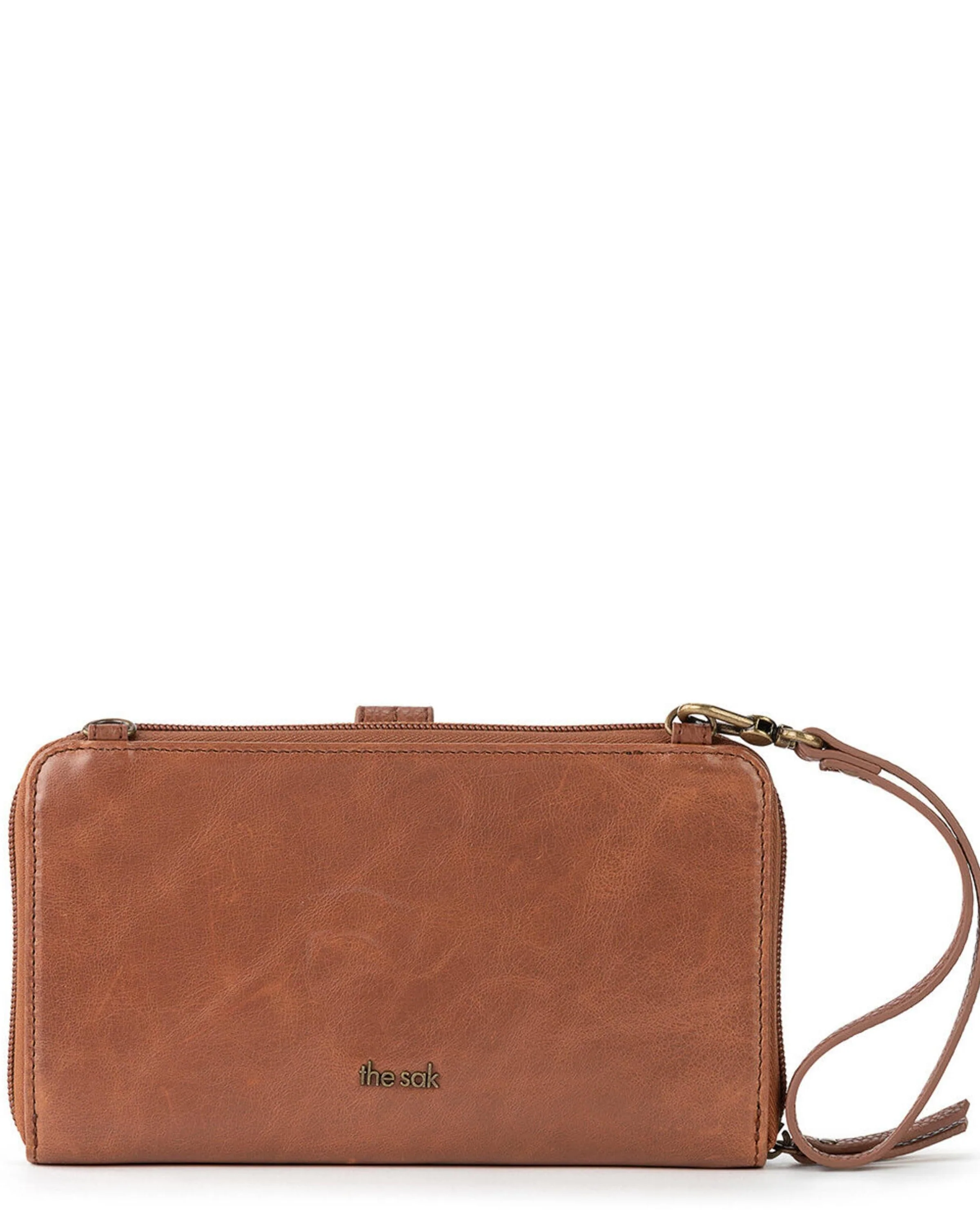 Iris Smartphone Wallet - Leather - Tobacco Floral Embossed - Image 6
