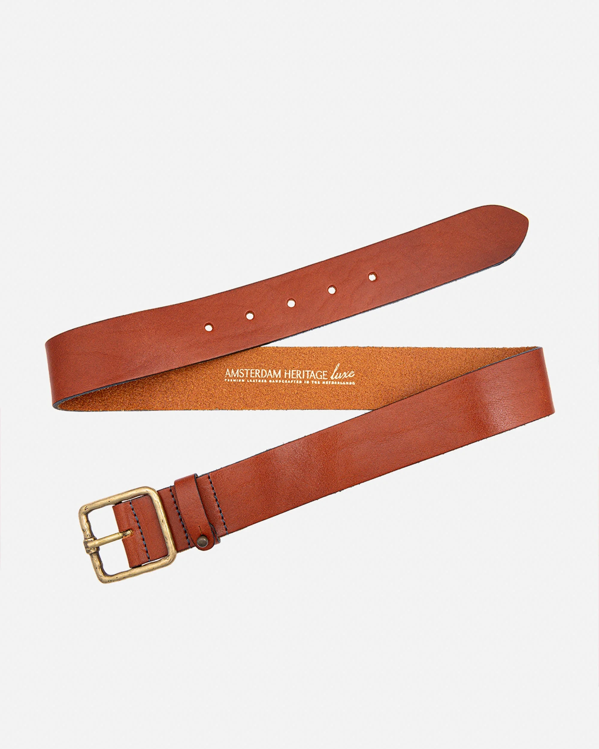 Kaya | Vintage Gold Square Buckle Leather Belt - Image 14
