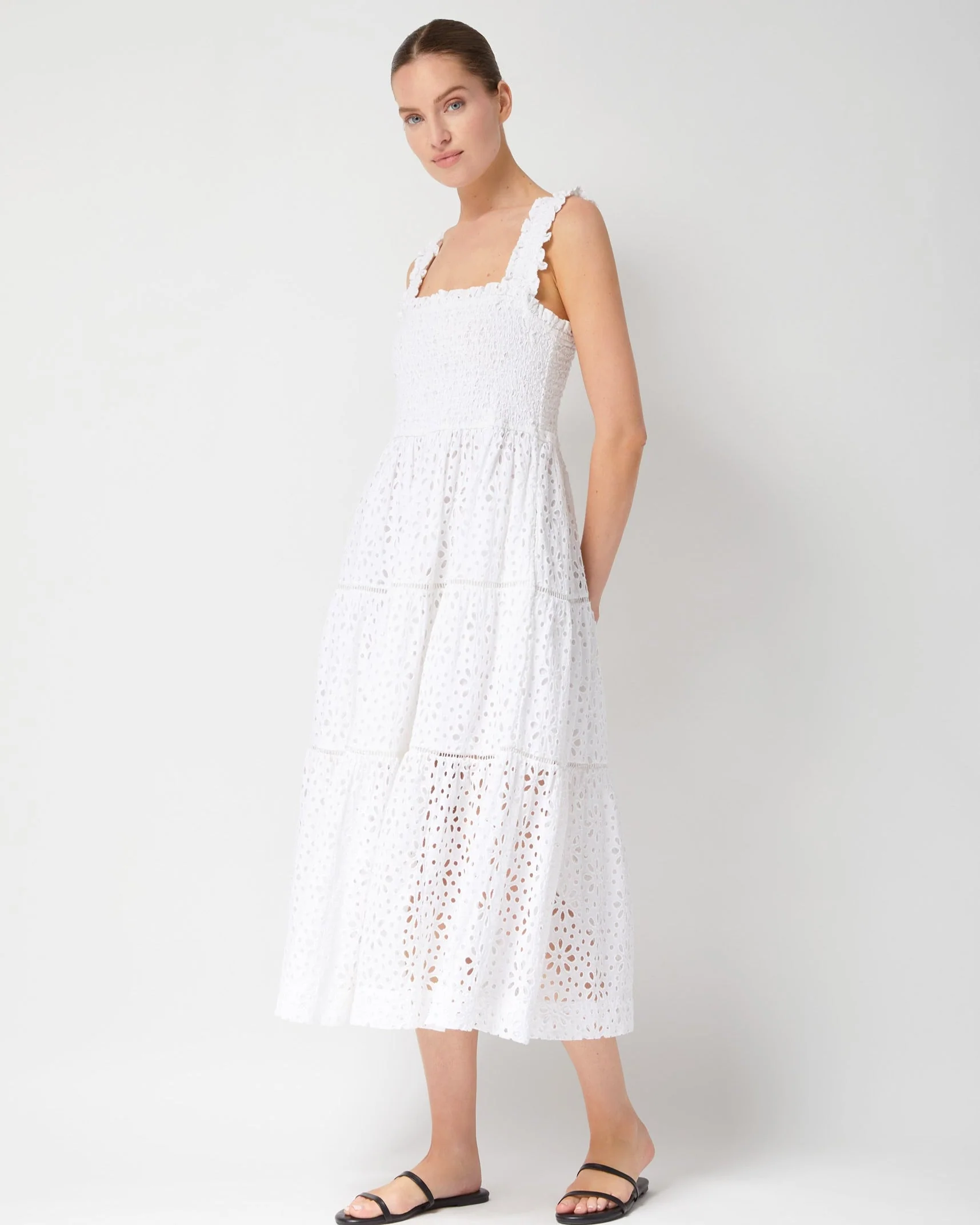 Kristen Dress Fresh White Seaside Eyelet - Image 8