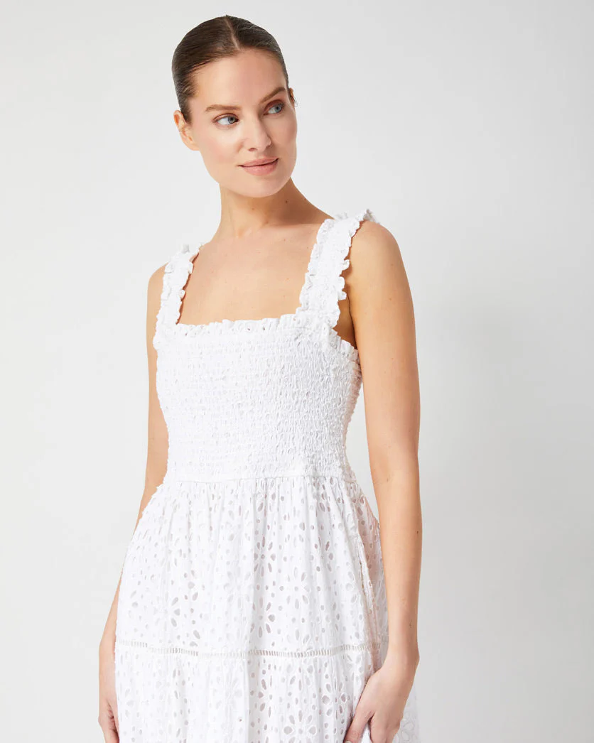 Kristen Dress Fresh White Seaside Eyelet - Image 9