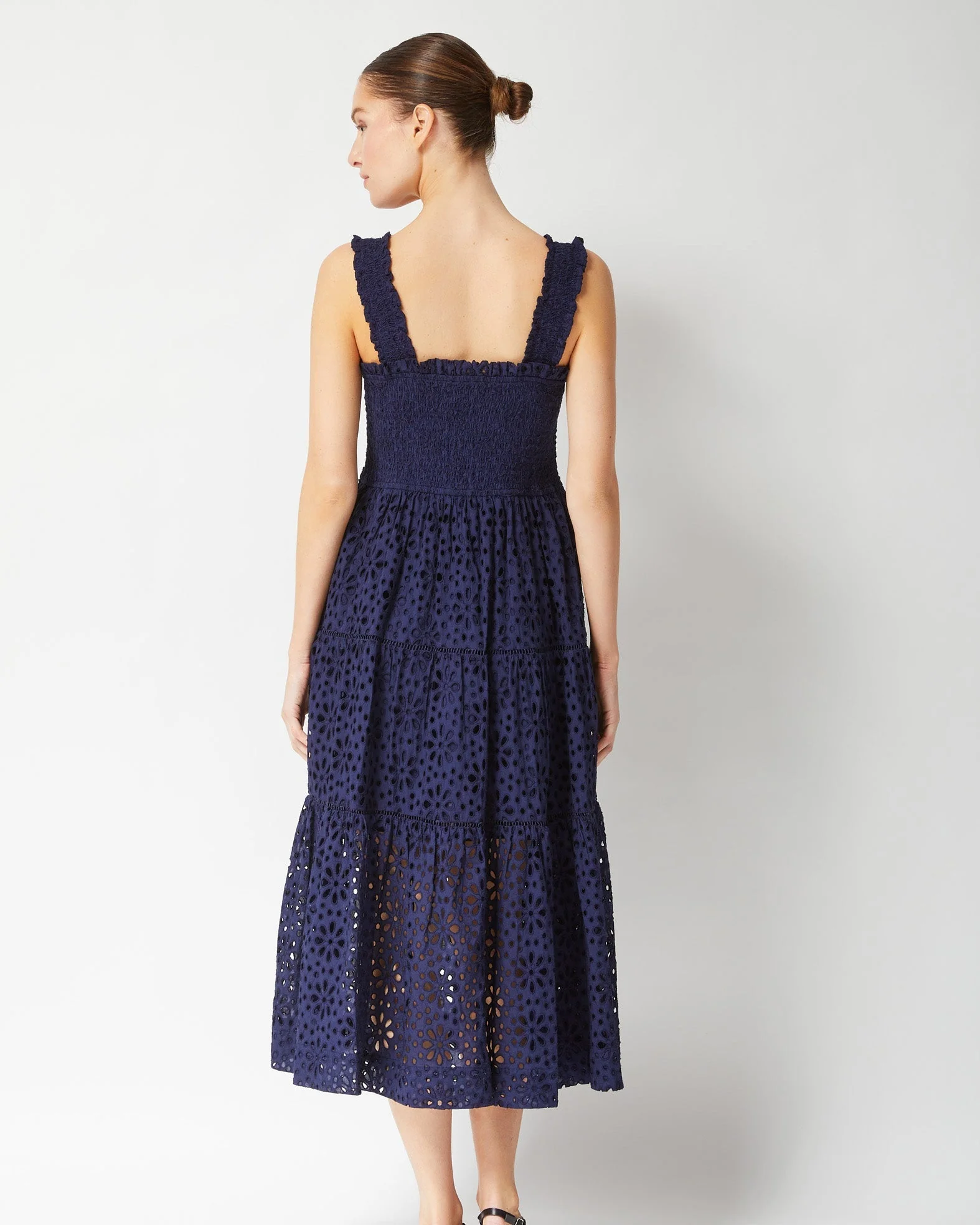 Kristen Dress Navy Seaside Eyelet - Image 10