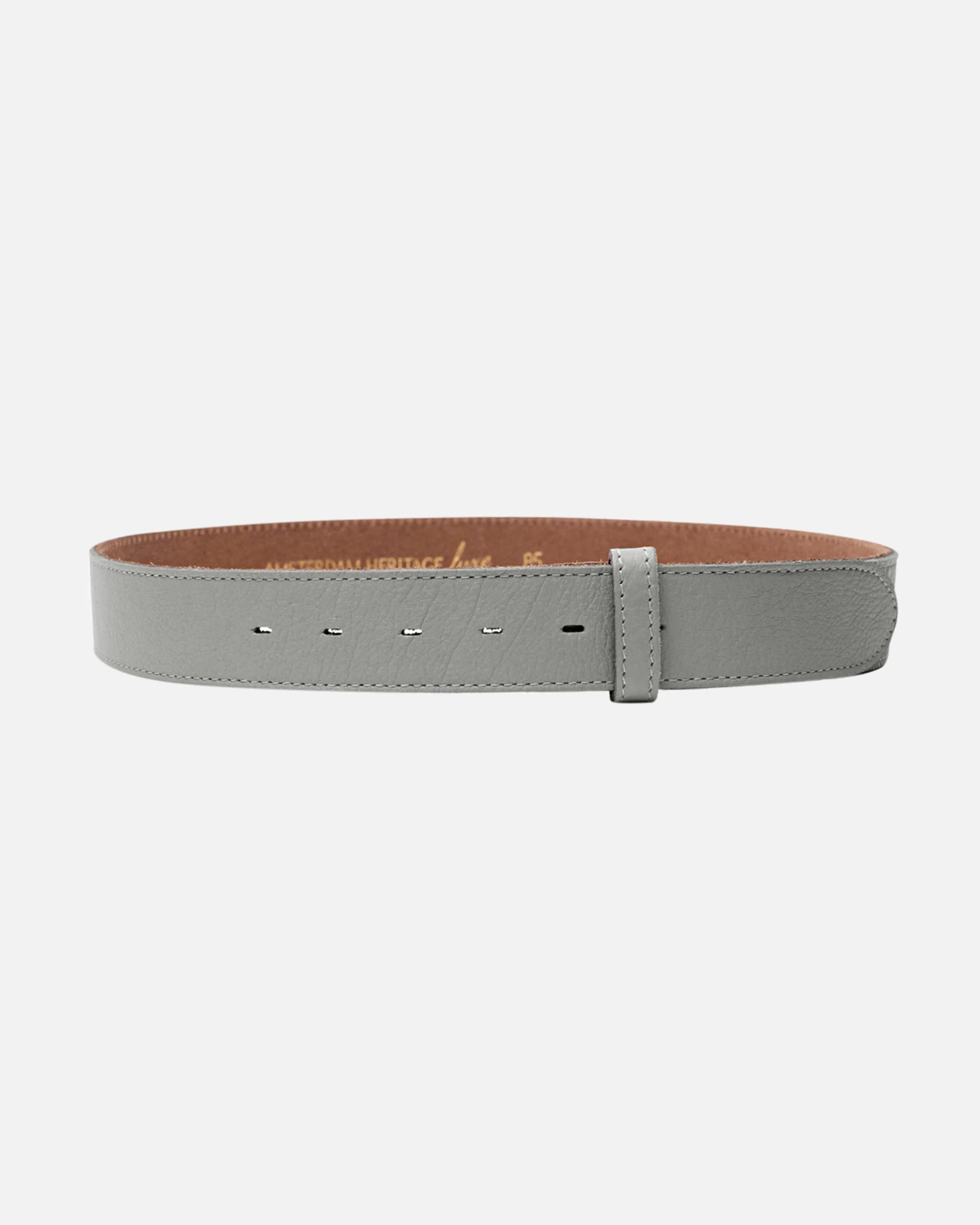 Lia | Light Grey Soft Leather Belt Strap - Image 2