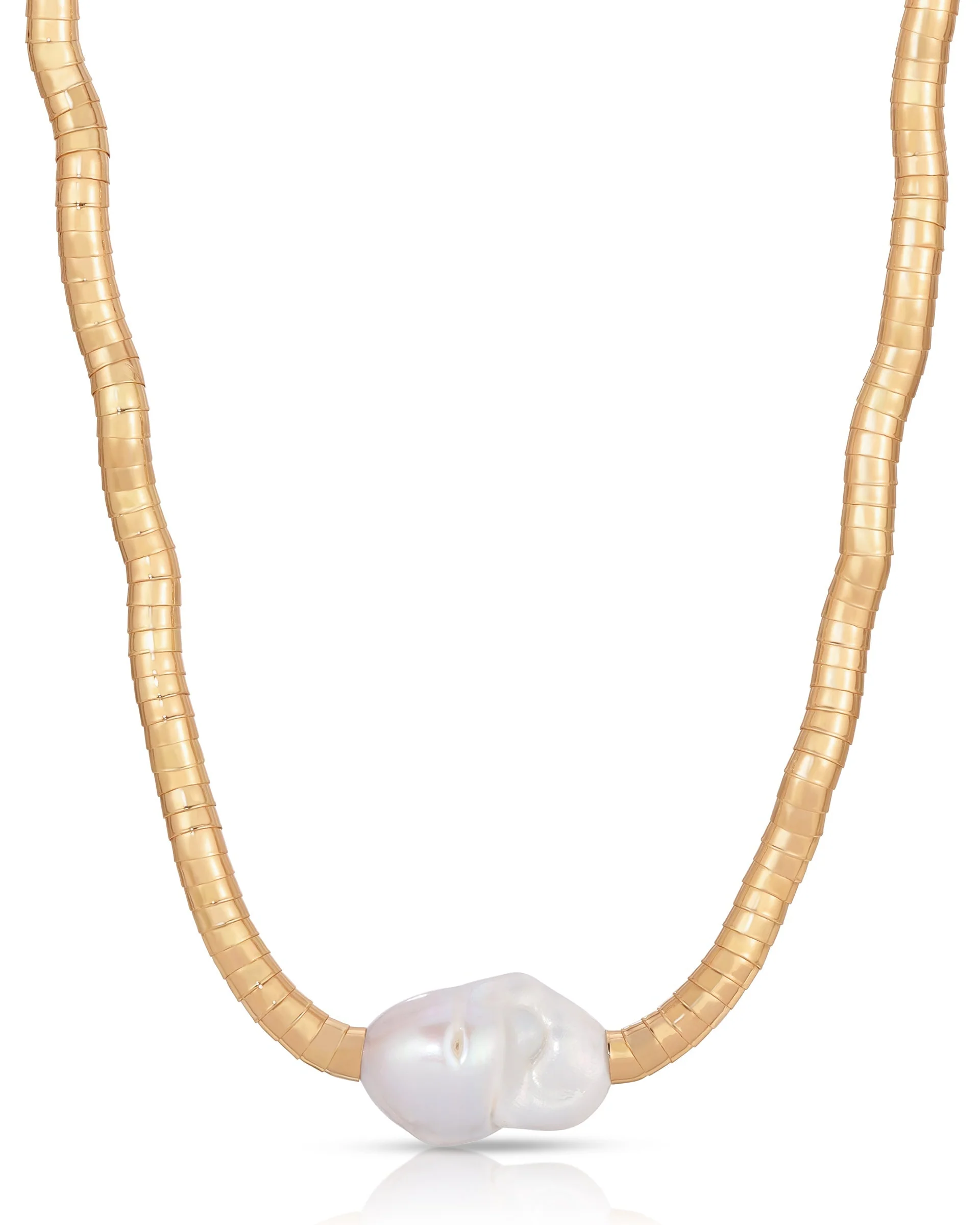 Liquid Gold and Pearl Choker