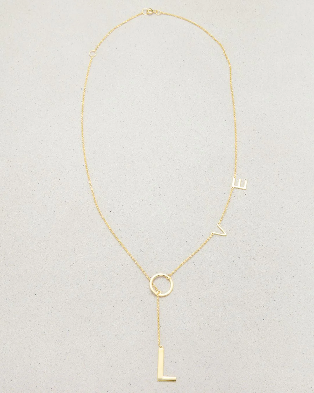 LOVE LARIAT NECKLACE GOLD - Image 6