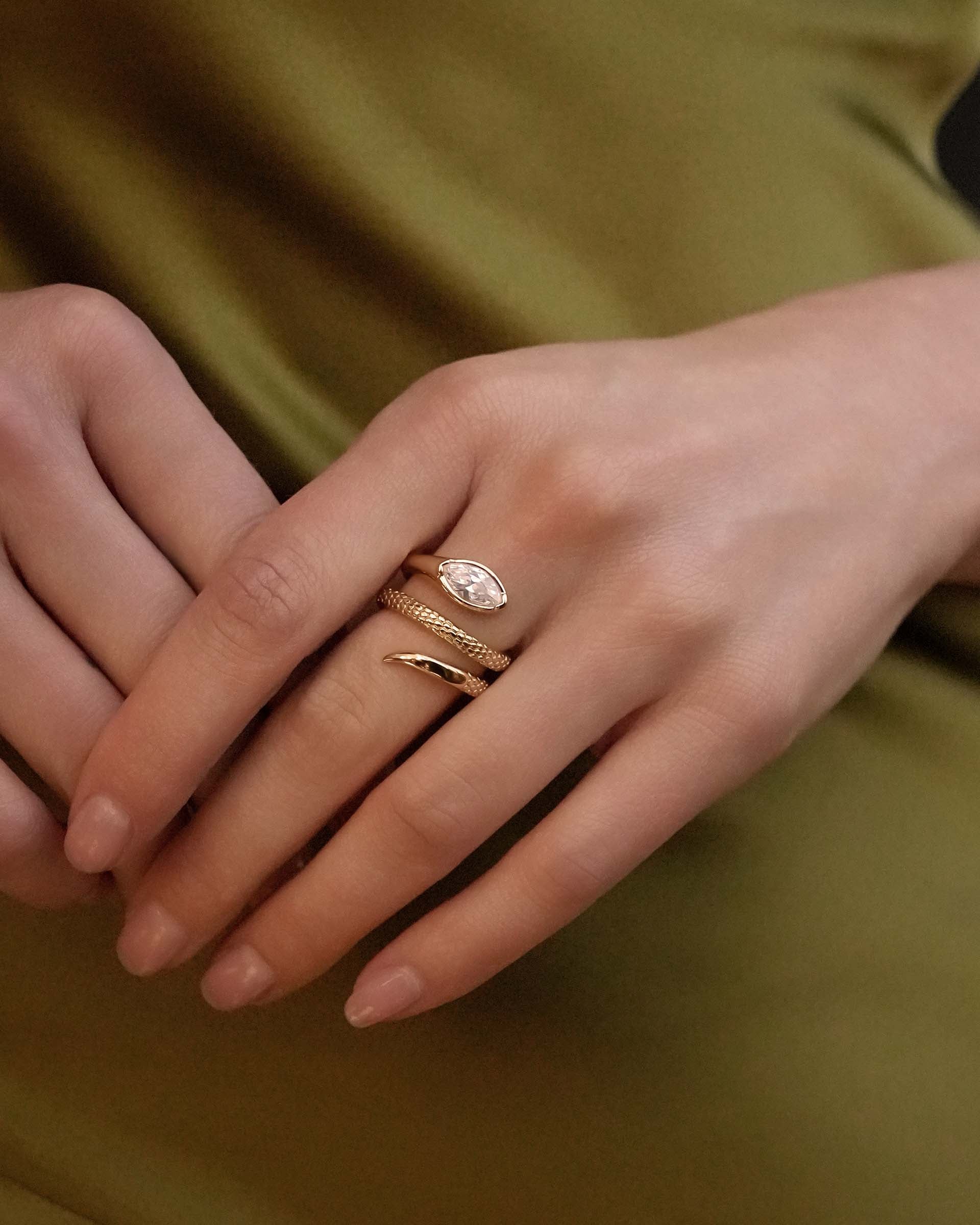 Marquise Coiled Ring - Image 5