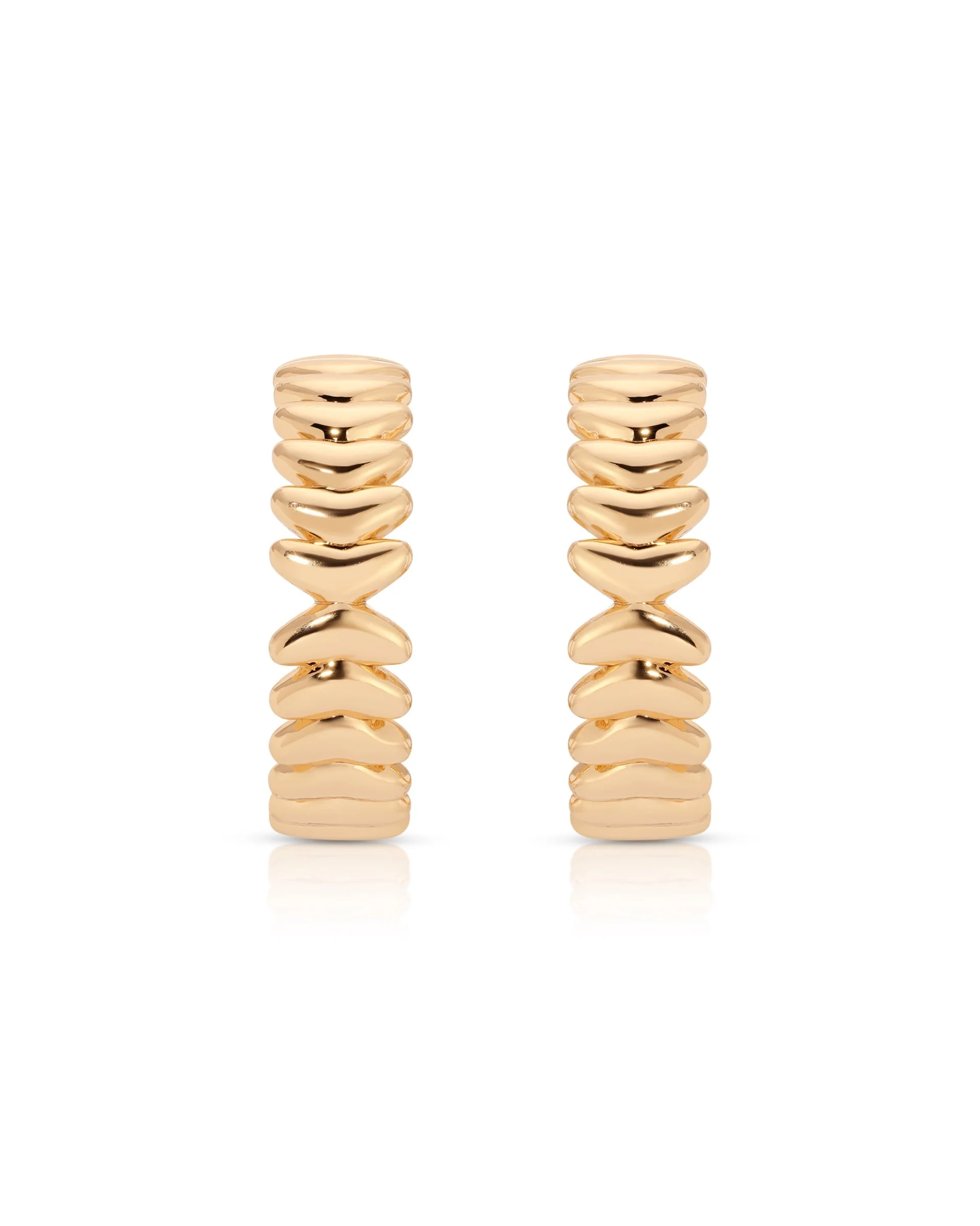Medium Metal Moderna Hoops - Image 3
