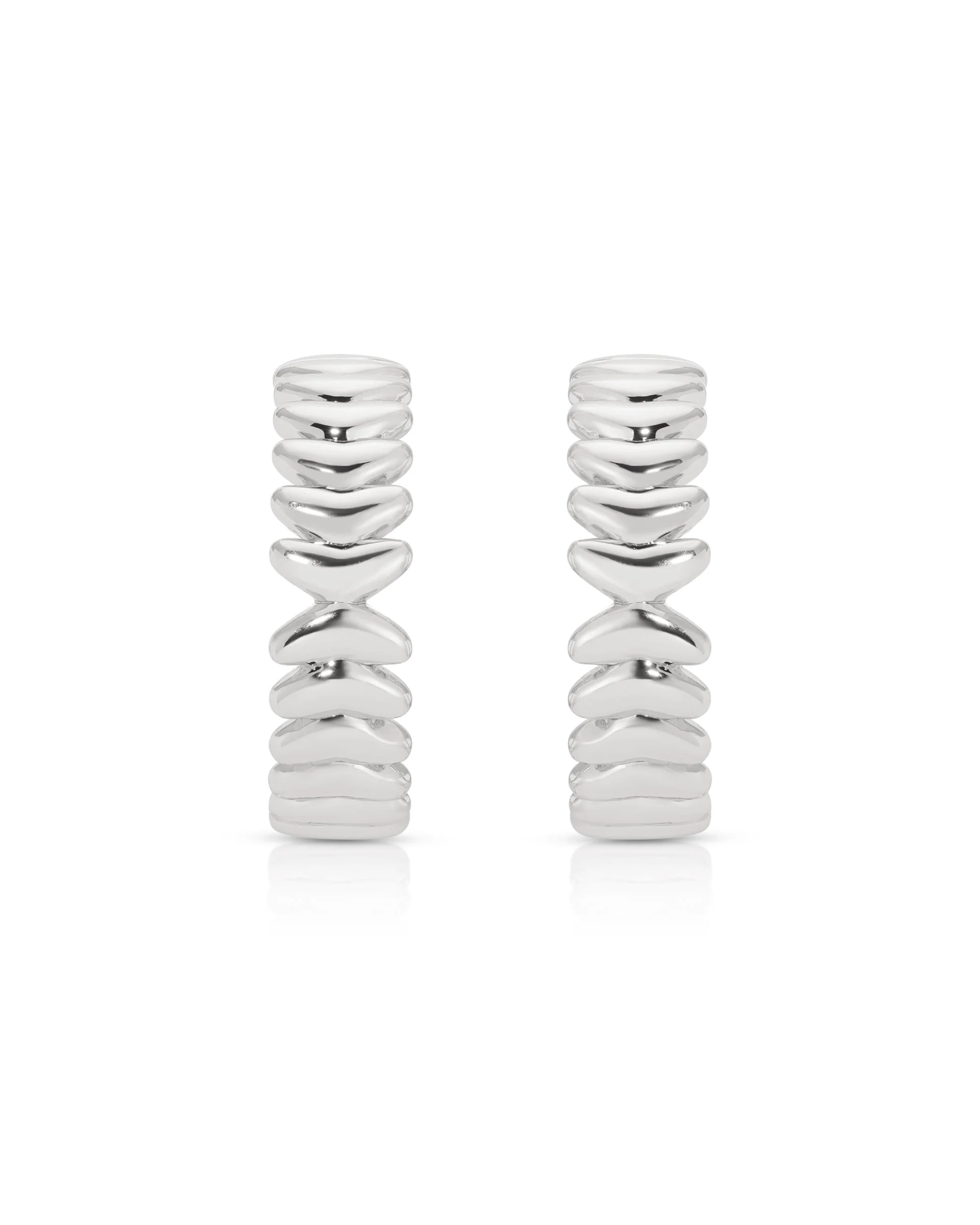 Medium Metal Moderna Hoops - Image 4