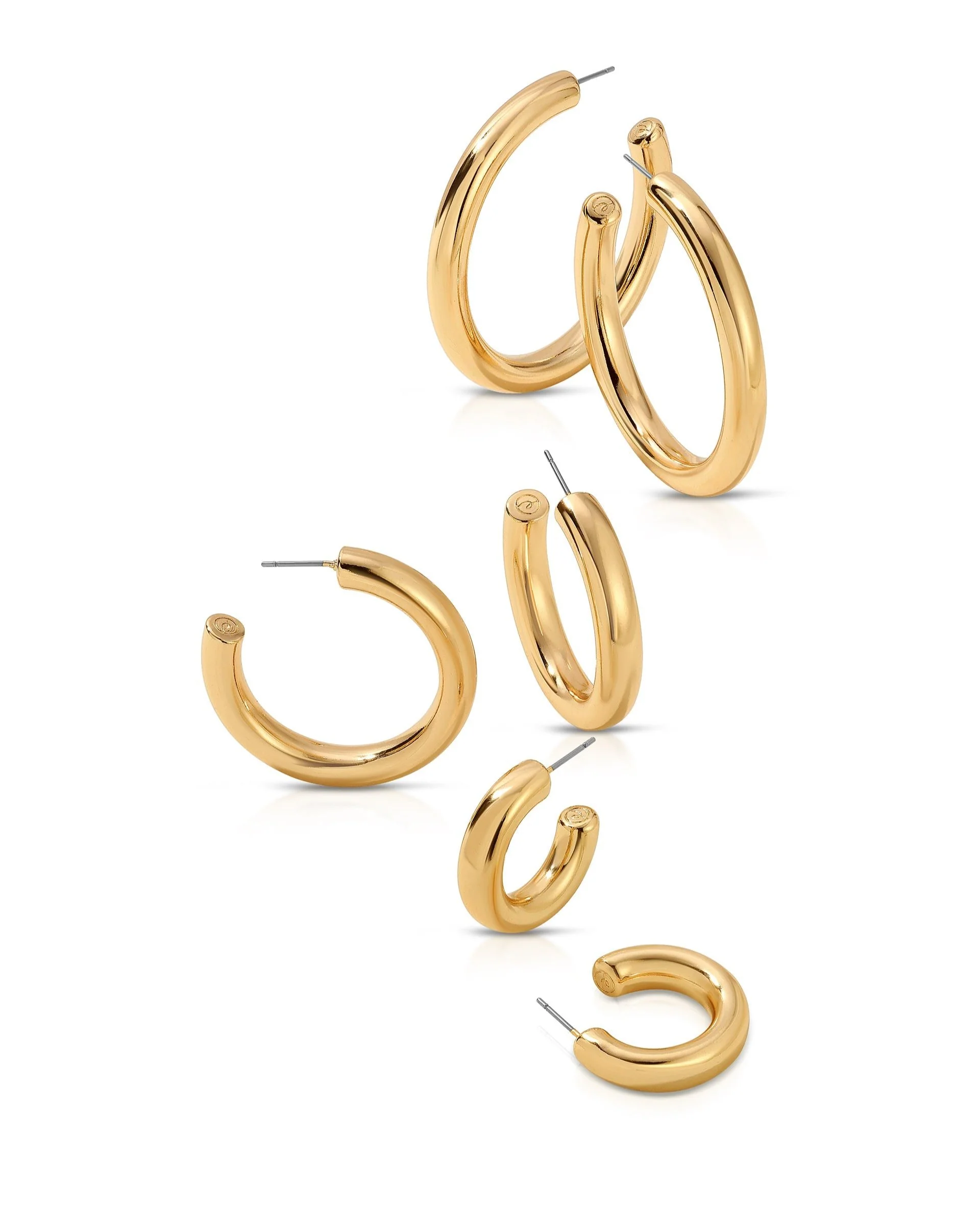 Medium Thick Classic Hoops - Image 3
