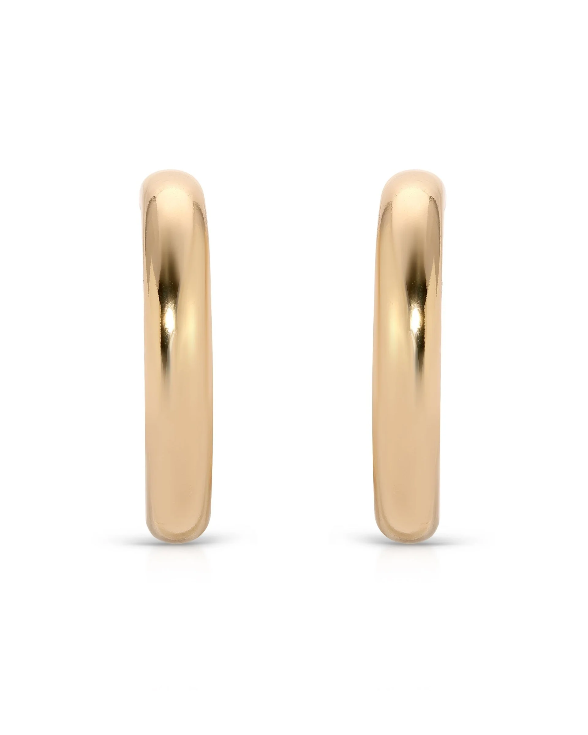 Medium Thick Classic Hoops - Image 5