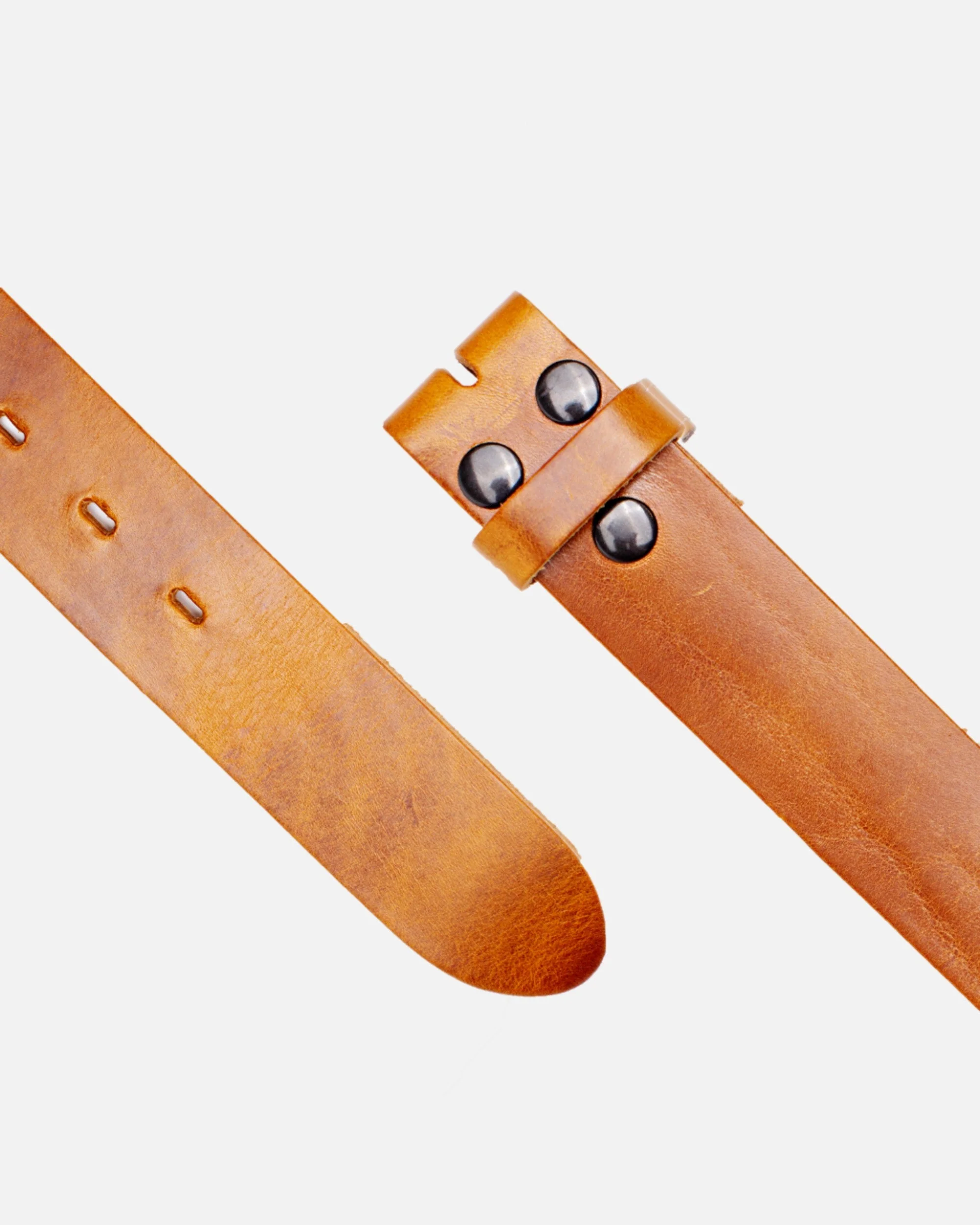 Mia | Camel Smooth Leather Belt Strap - Image 4