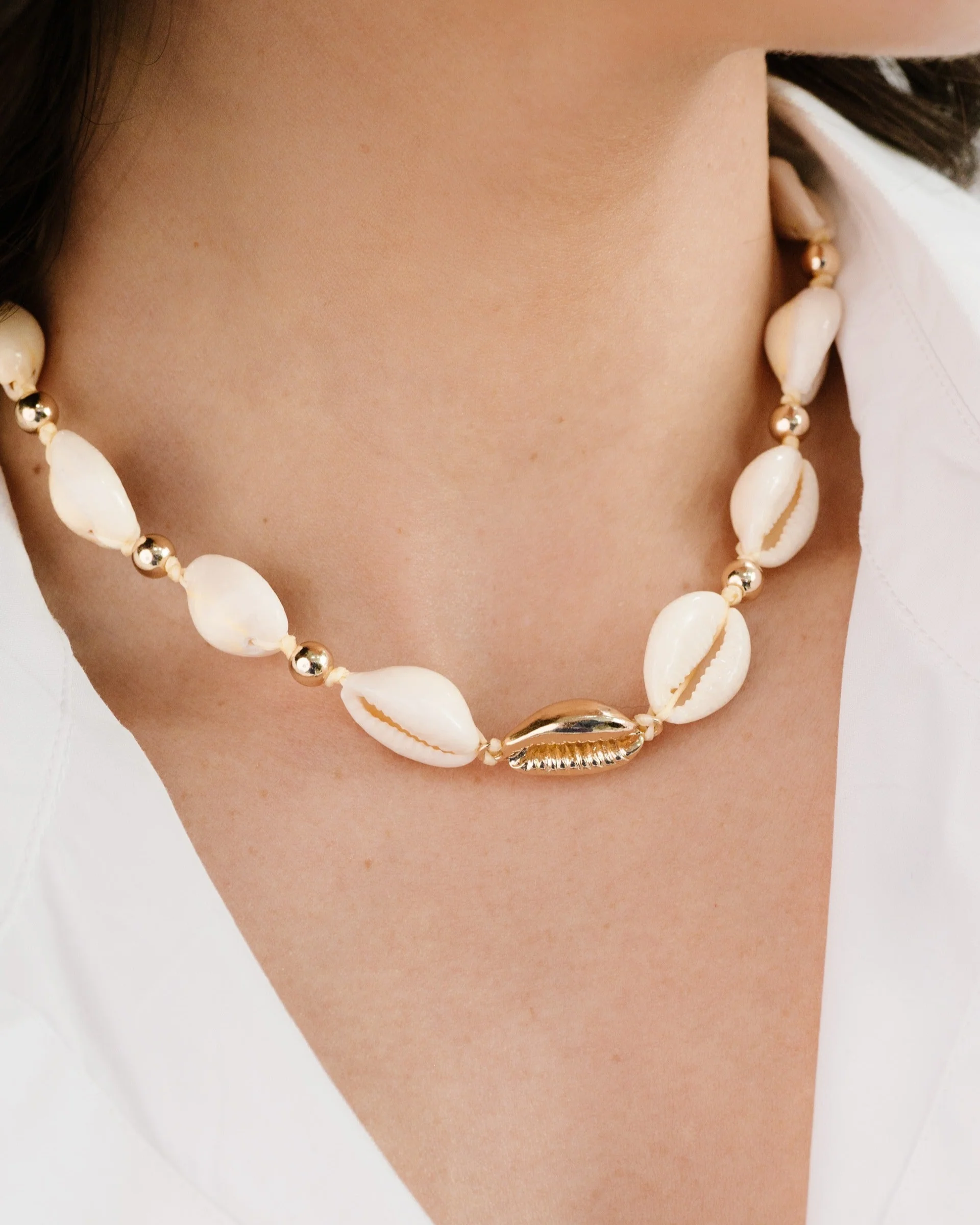 Out to Sea Cowrie Shell Necklace - Image 3