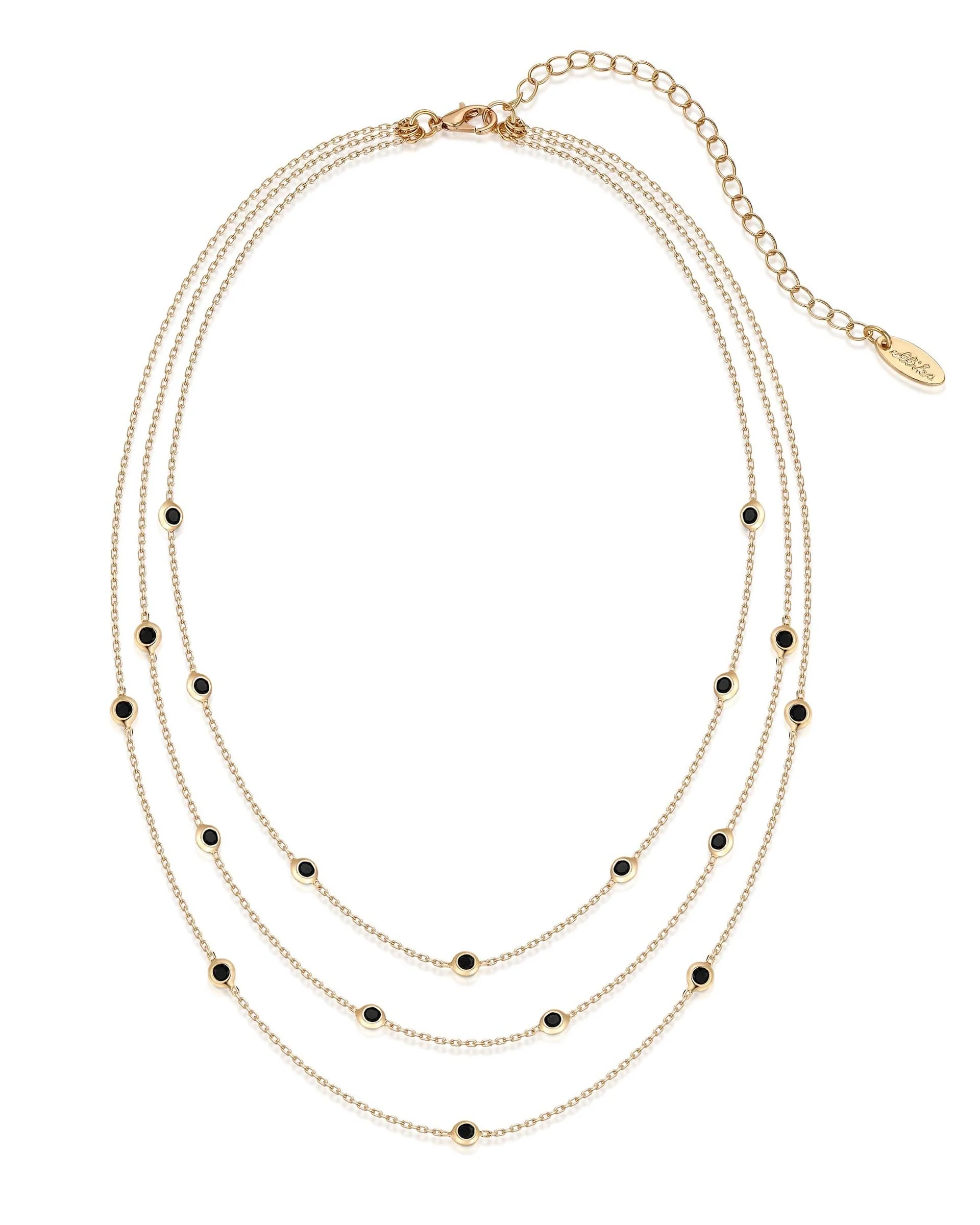 Perfect Crystal Dotted Layered Necklace - Image 4